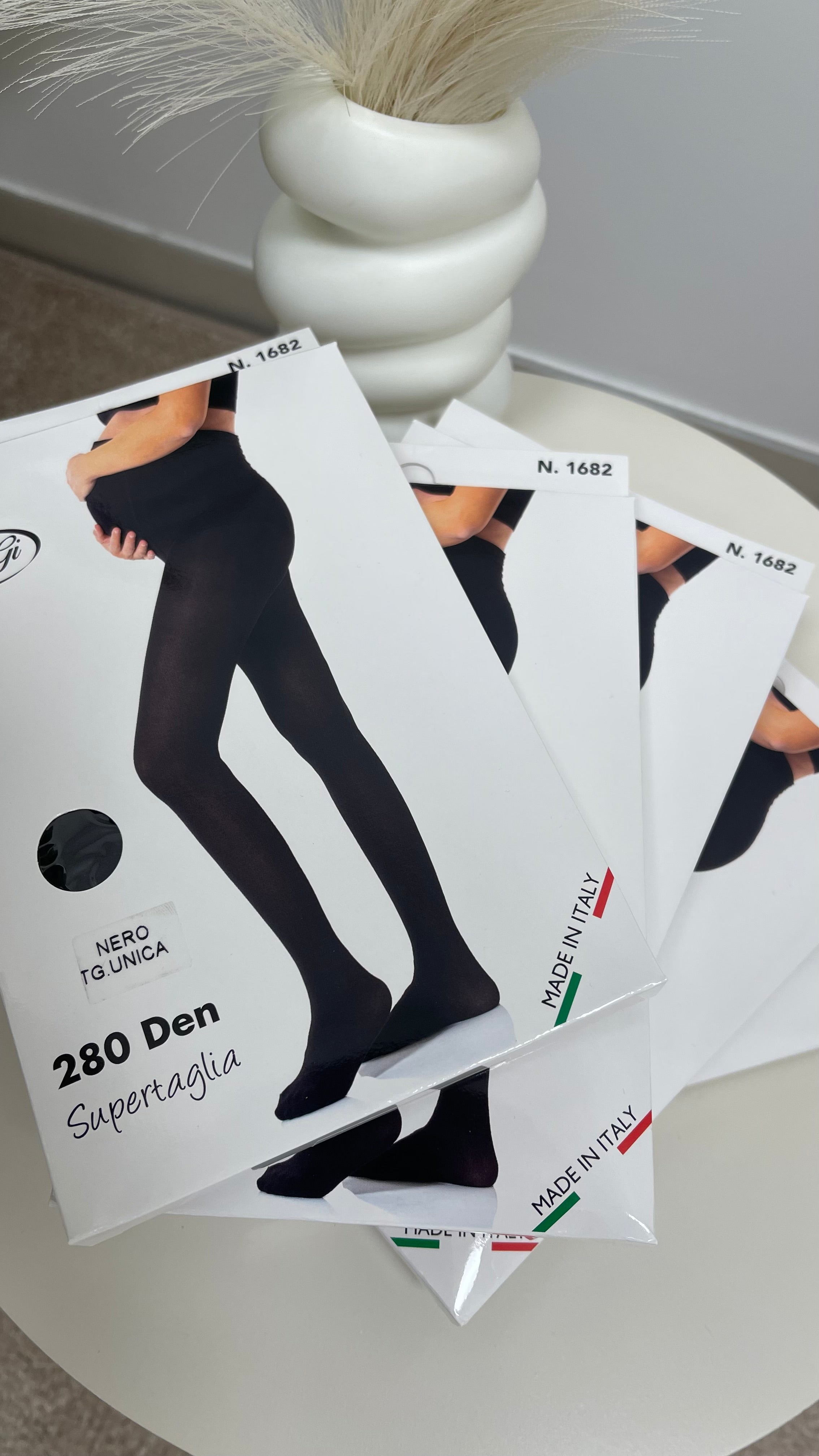 Collant 280 Den “MomToBeApproved” Black