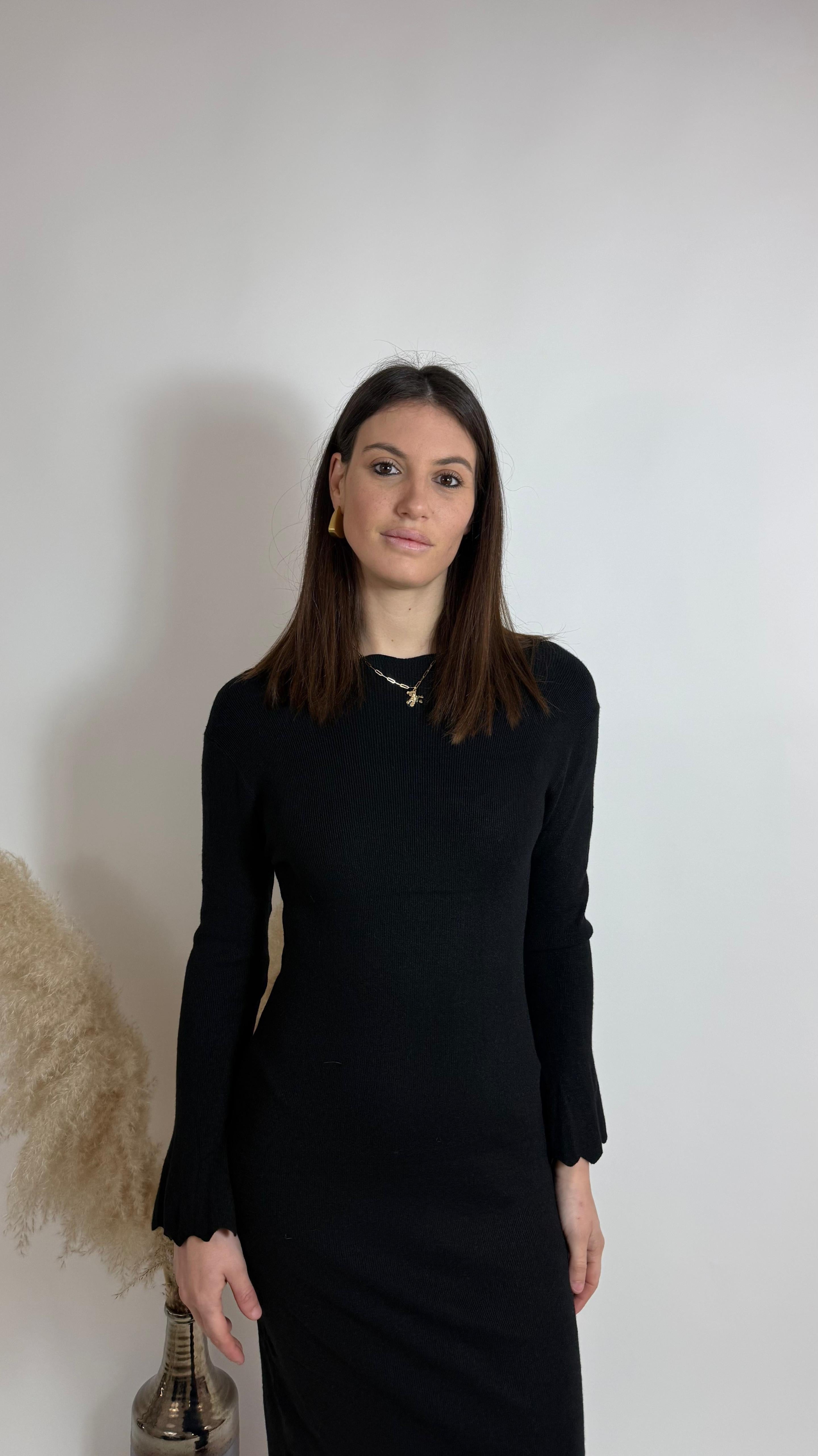 Abito midi in Maglia Nera