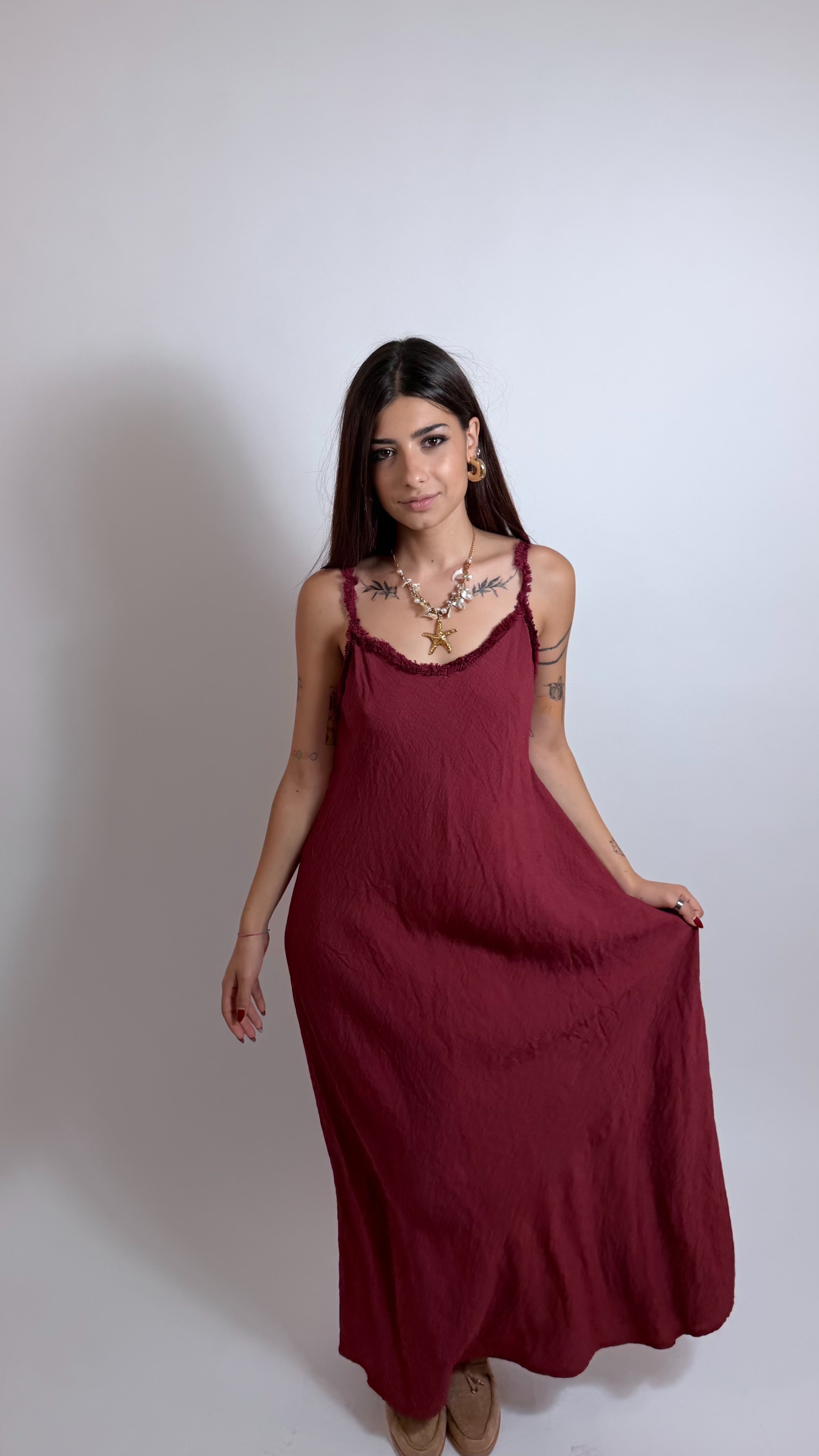 Abito Easy Flow Burgundy