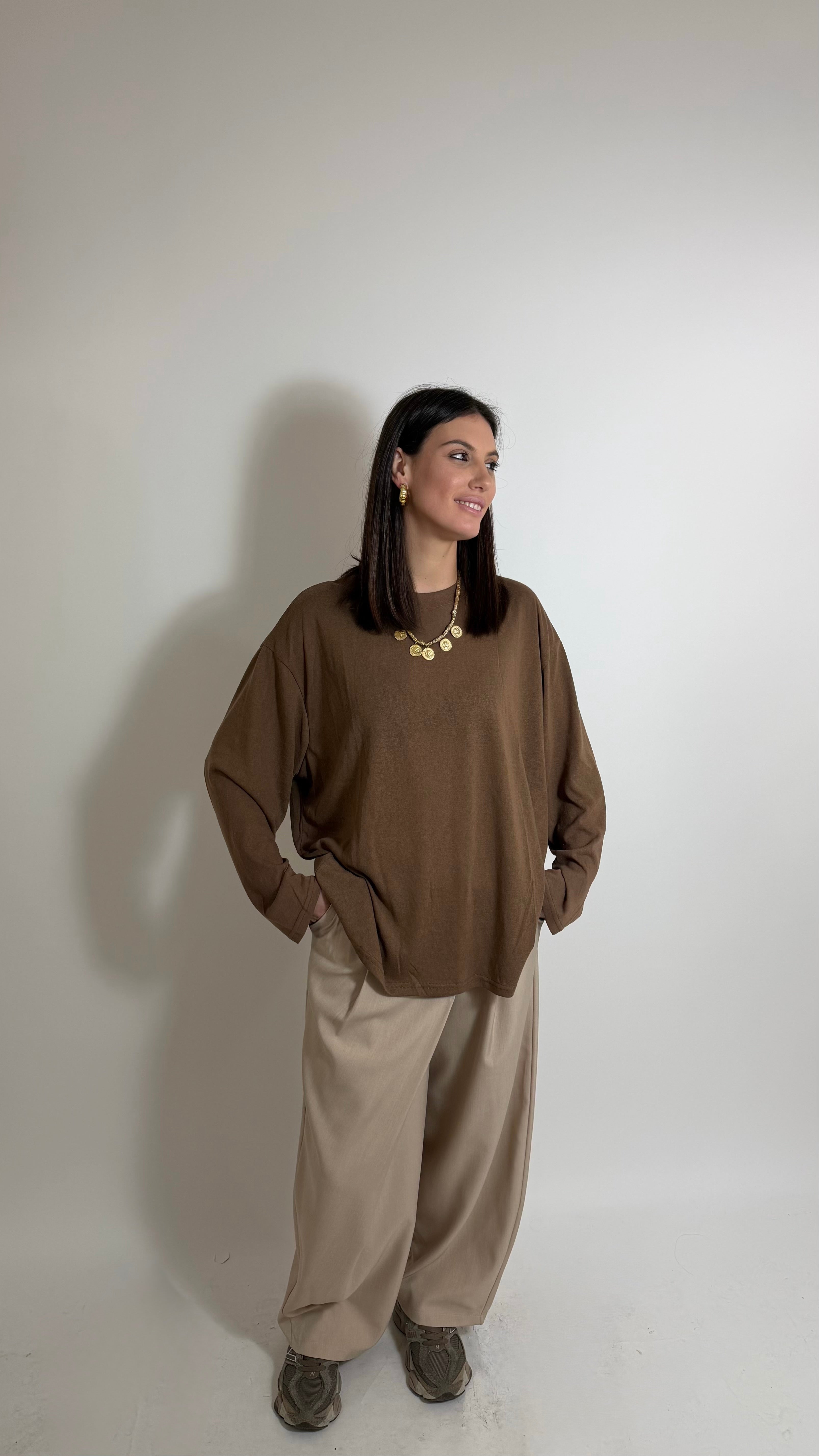 Pantalone Soft Baggy Nude