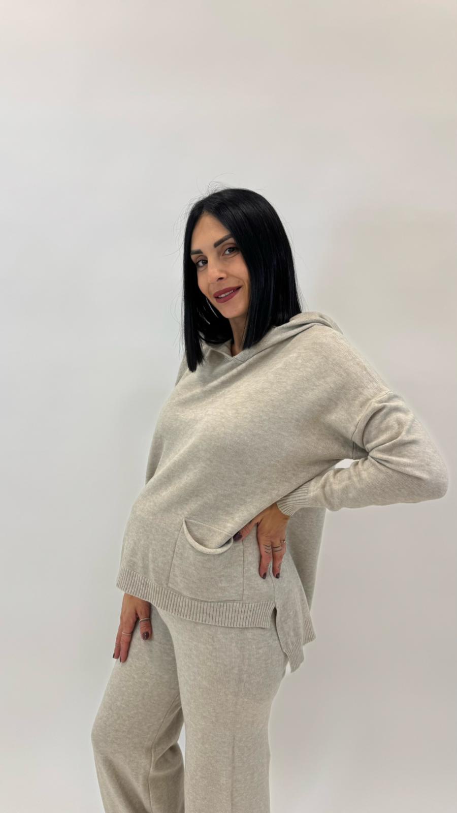 Sporty Set Maglina Morbida Tortora