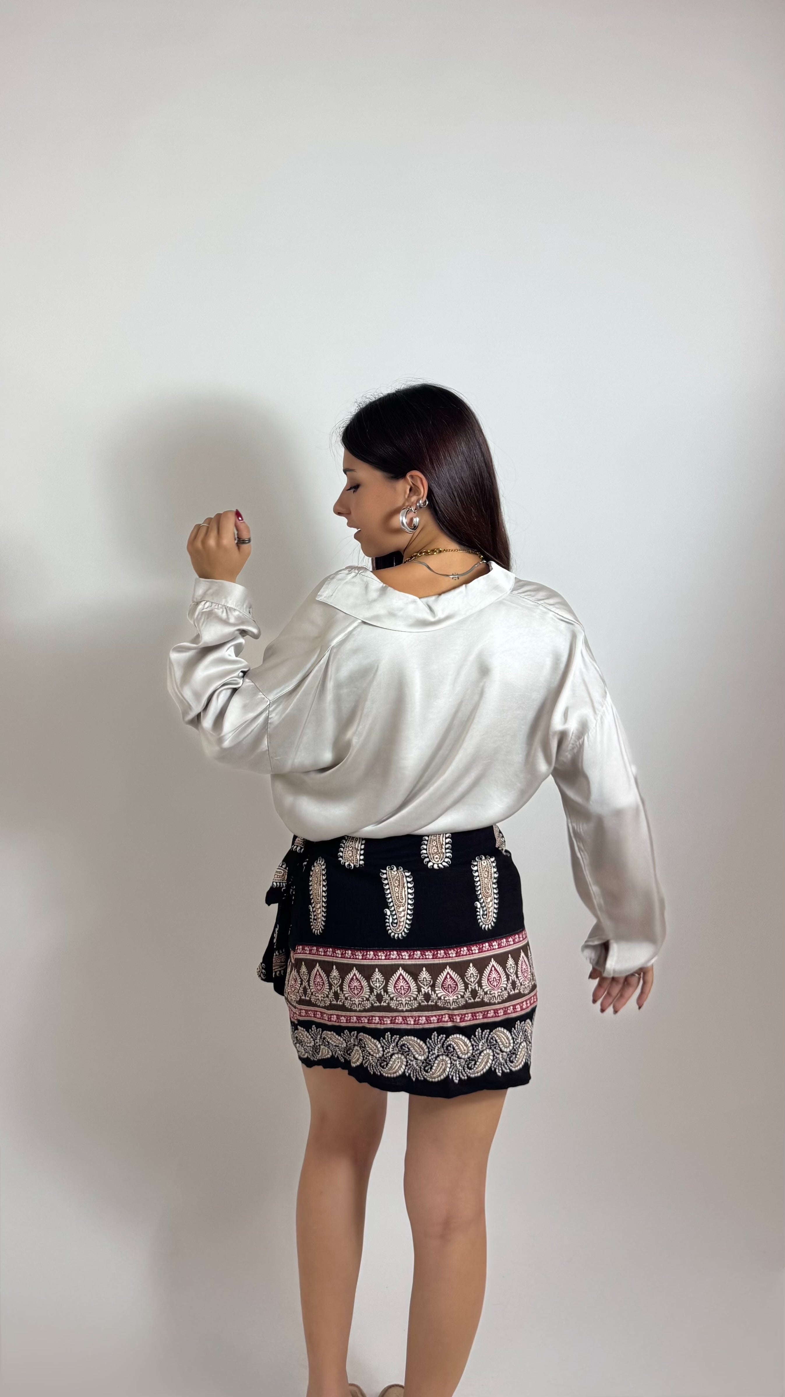 Mini Gonna Pareo Paisley