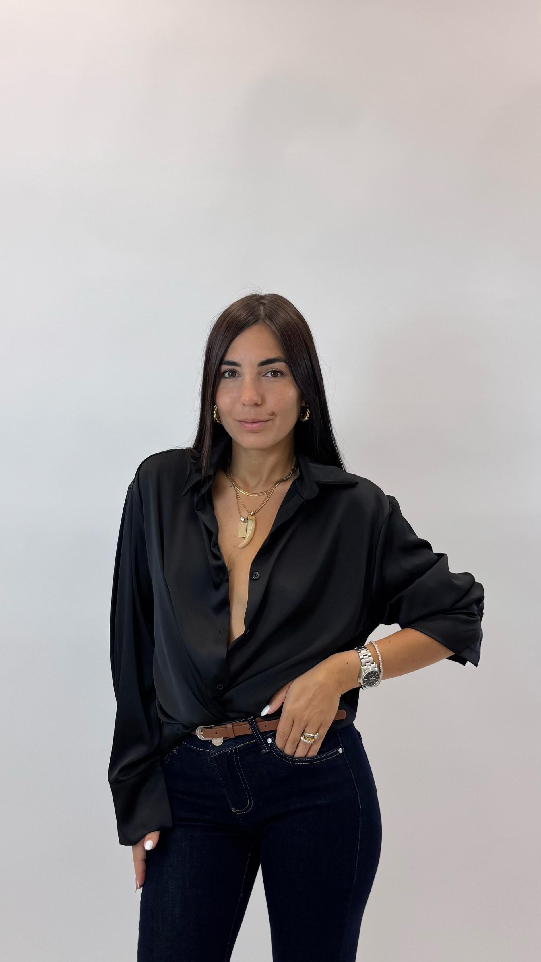 Camicia Silk Nera