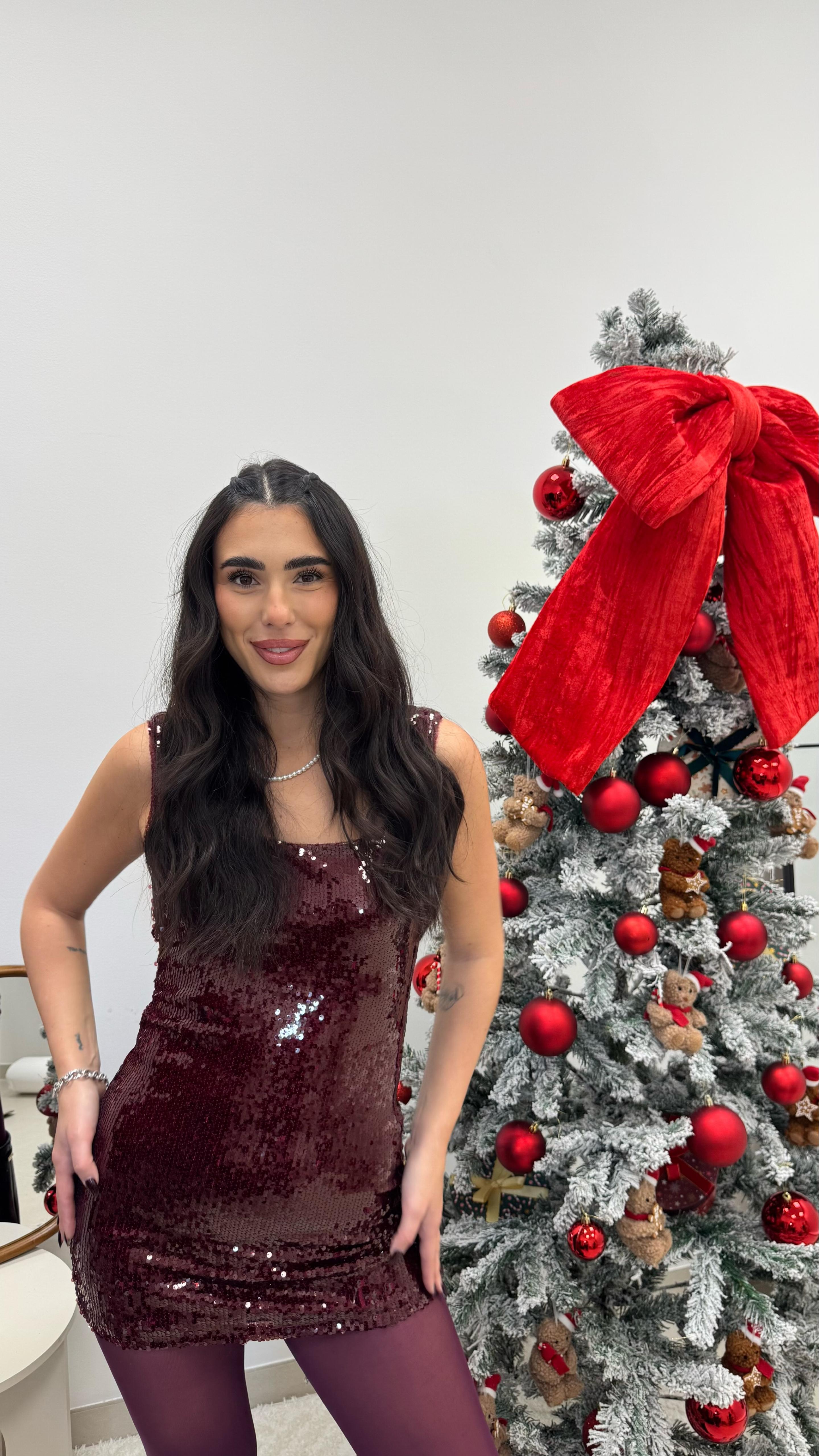 🥂Abito Glam Sparkling Burgundy