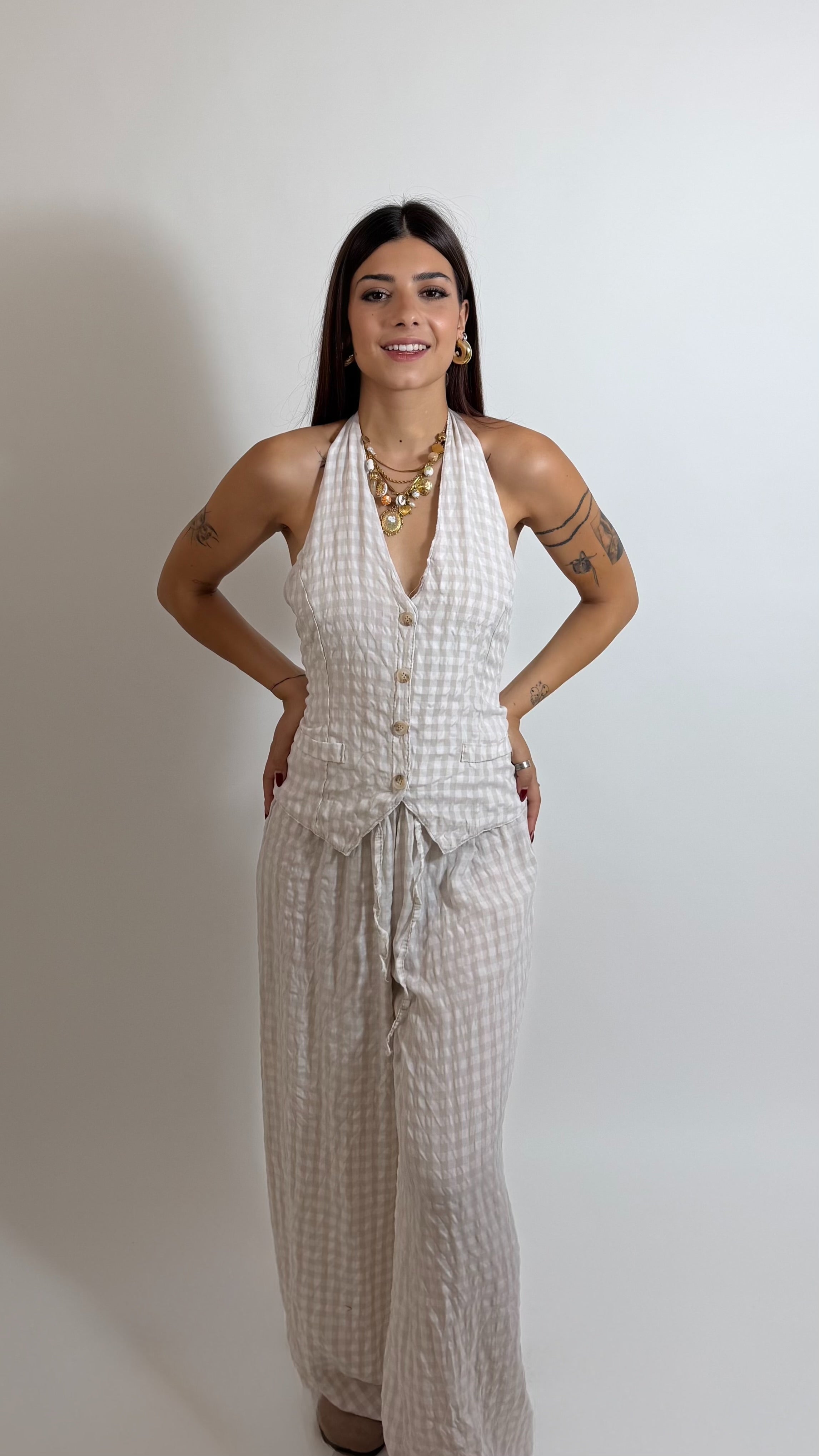 Set Halter Vichy Burro