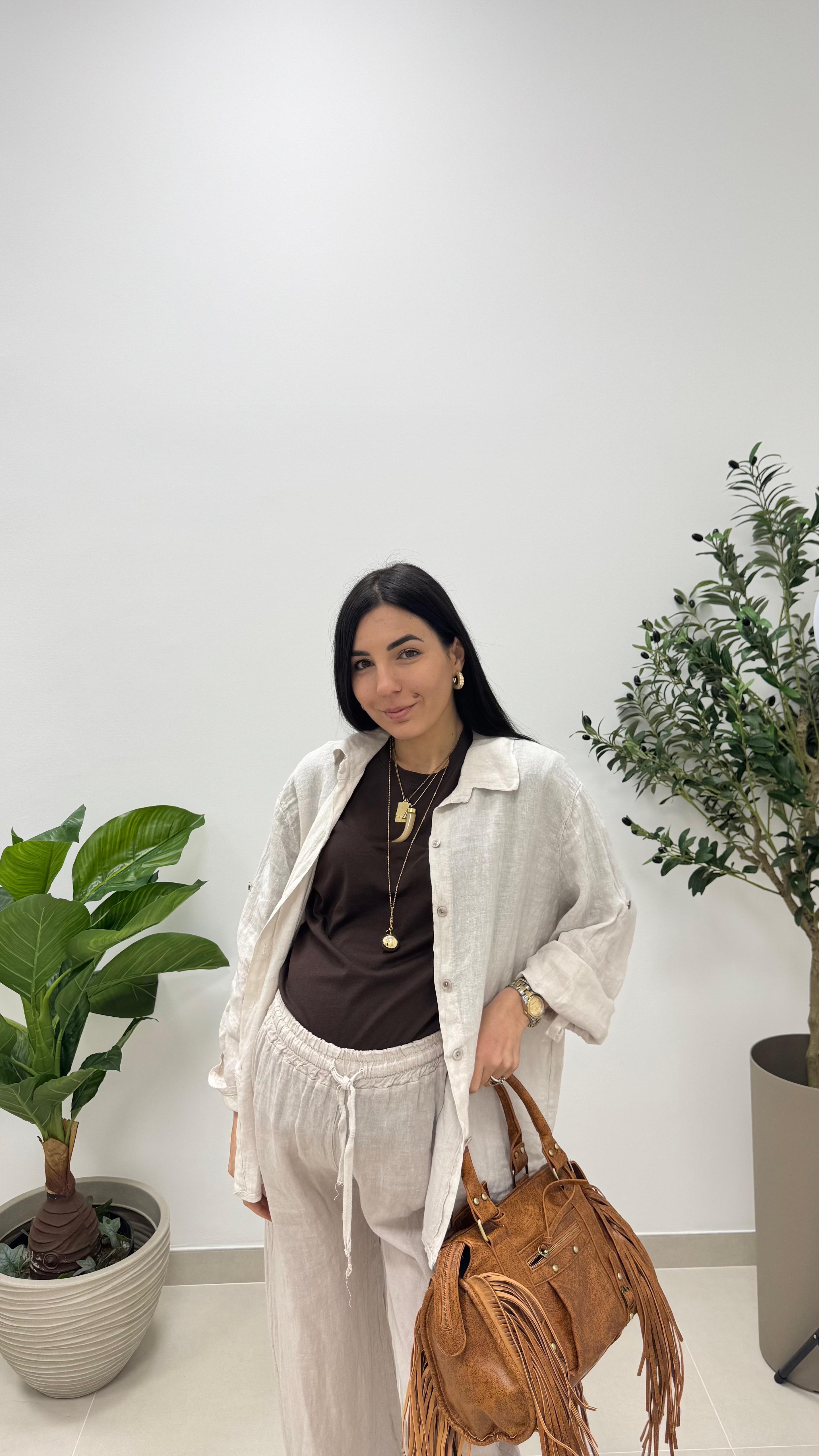 Camicia Lino Sabbia