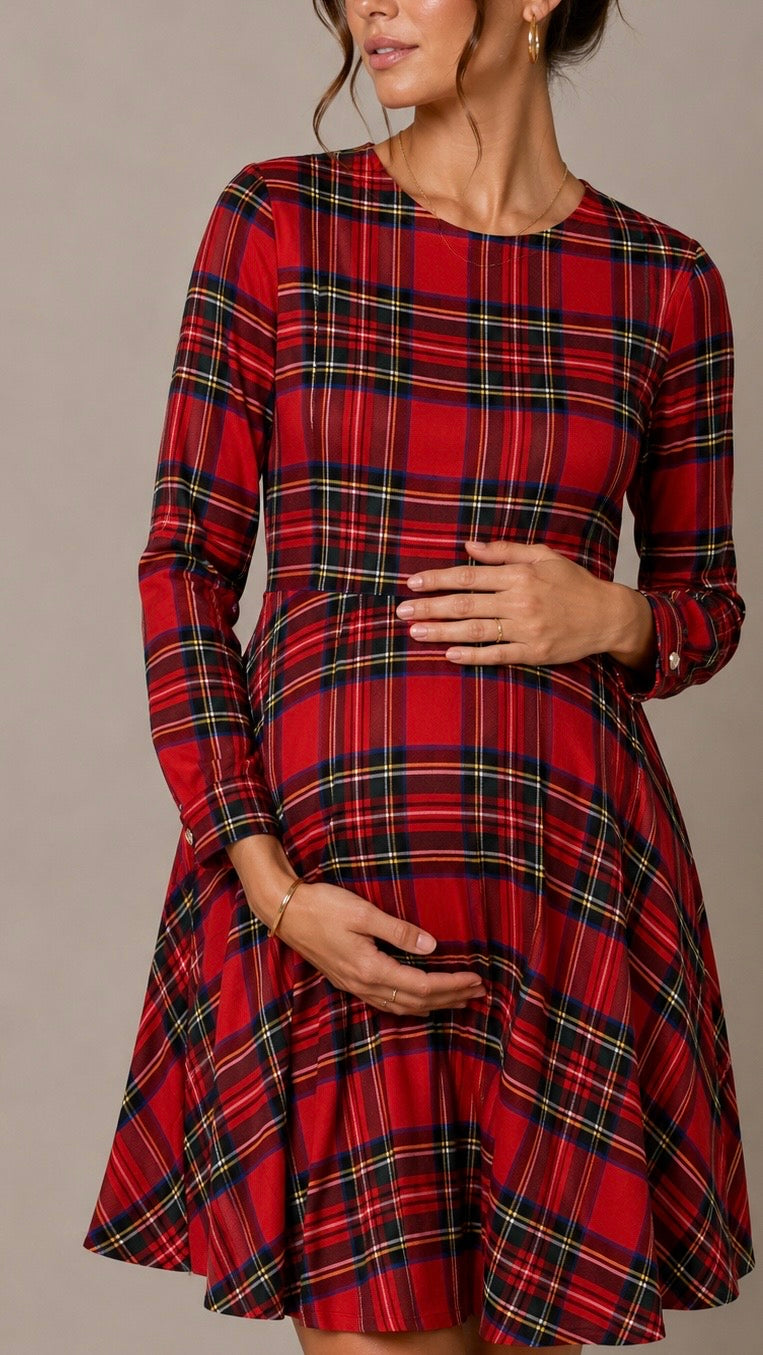 🎄 Abito Tartan Rosso