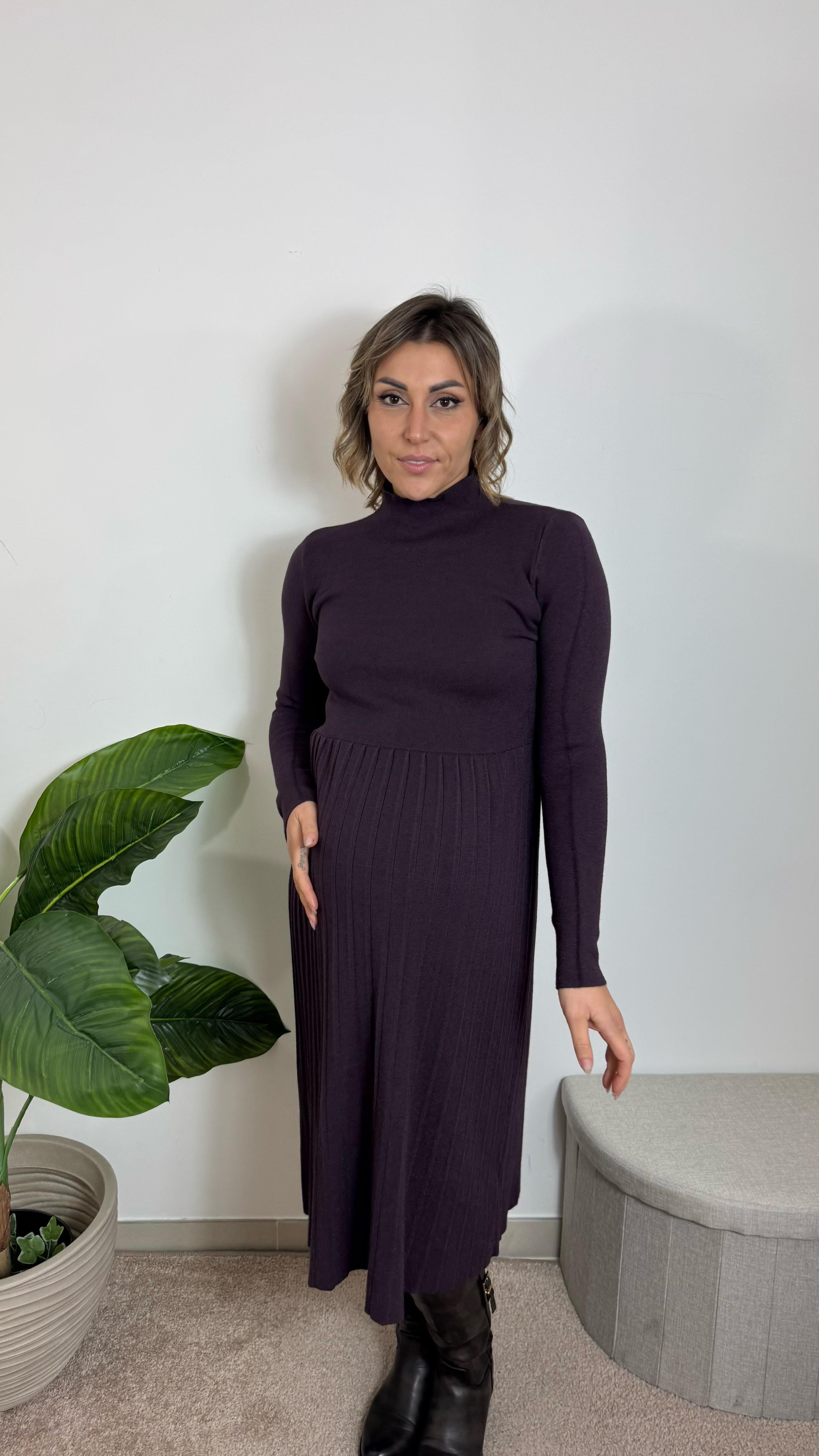 Abito Comfy Plissé Purple