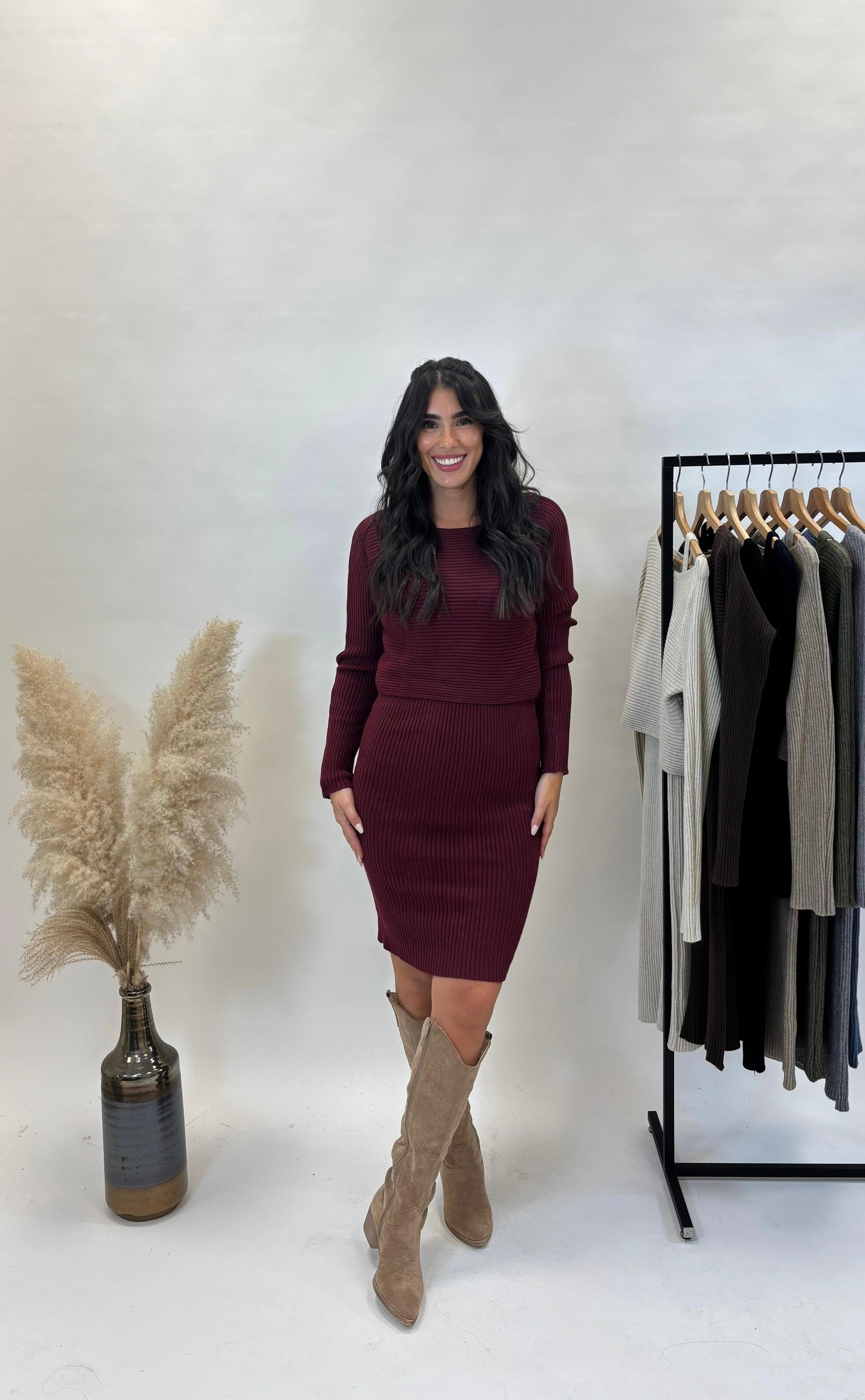 Abito Due Pezzi Burgundy