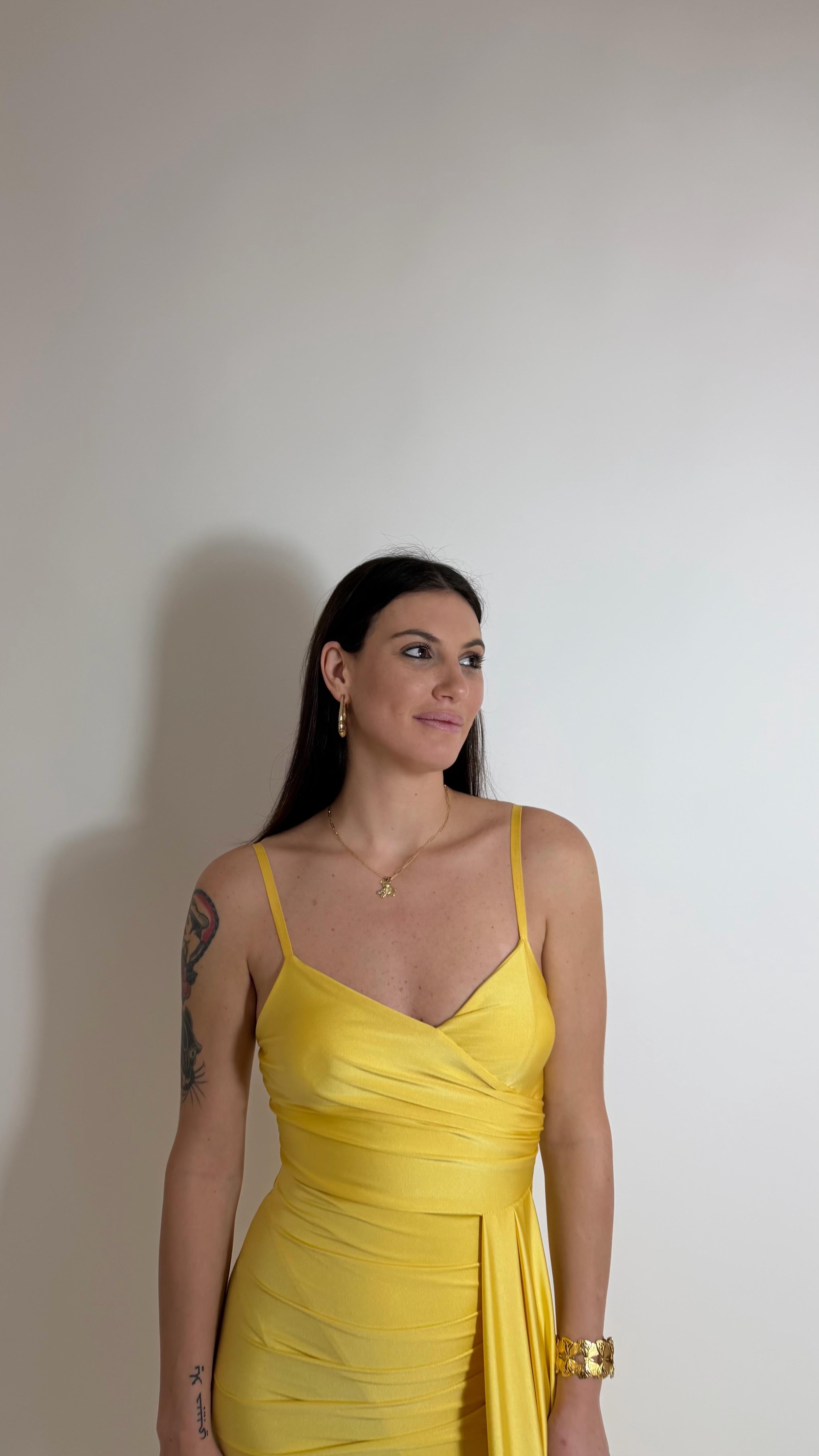 Abito Draped - Giallo