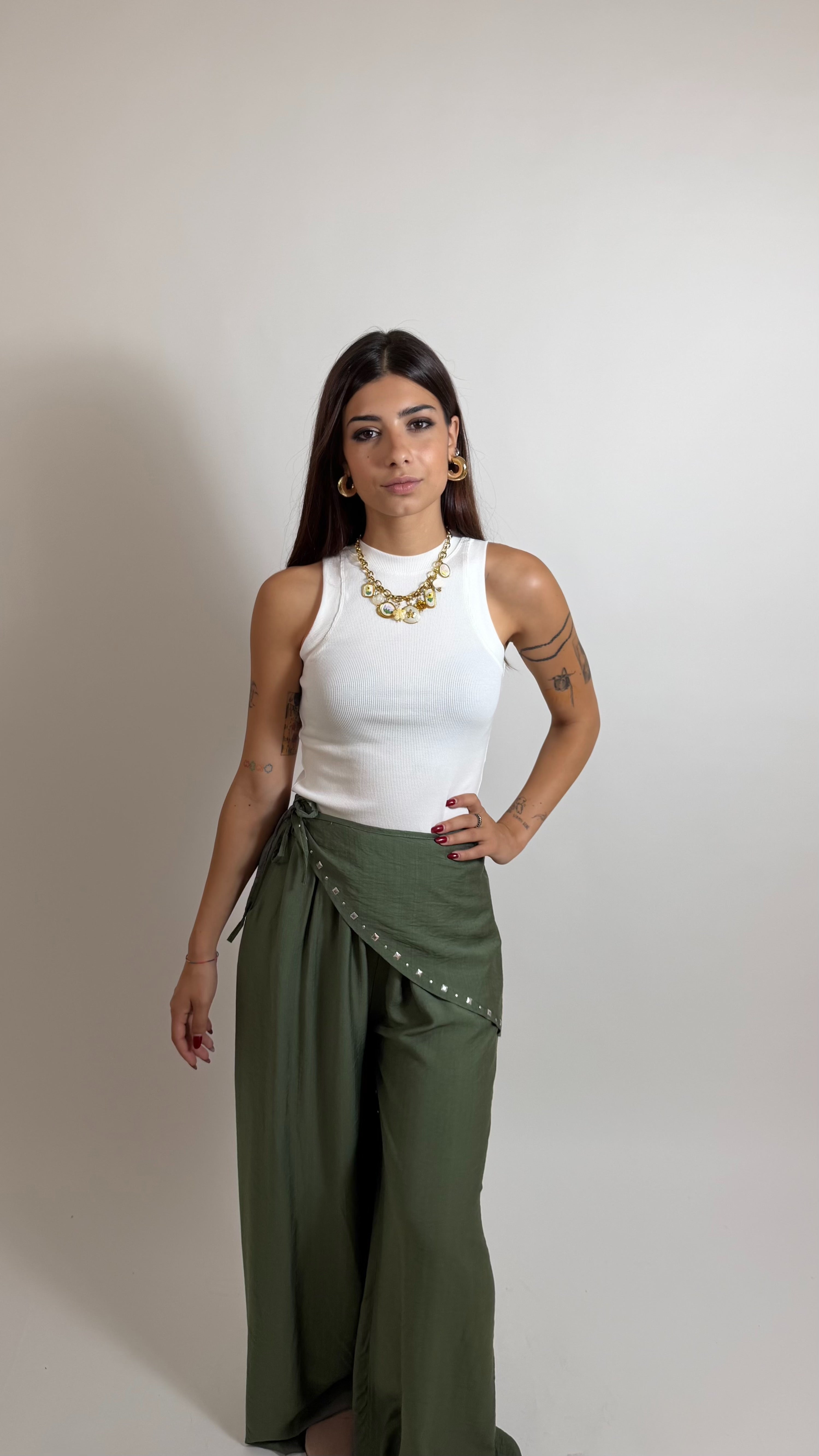 Pantalone Bandana Verde