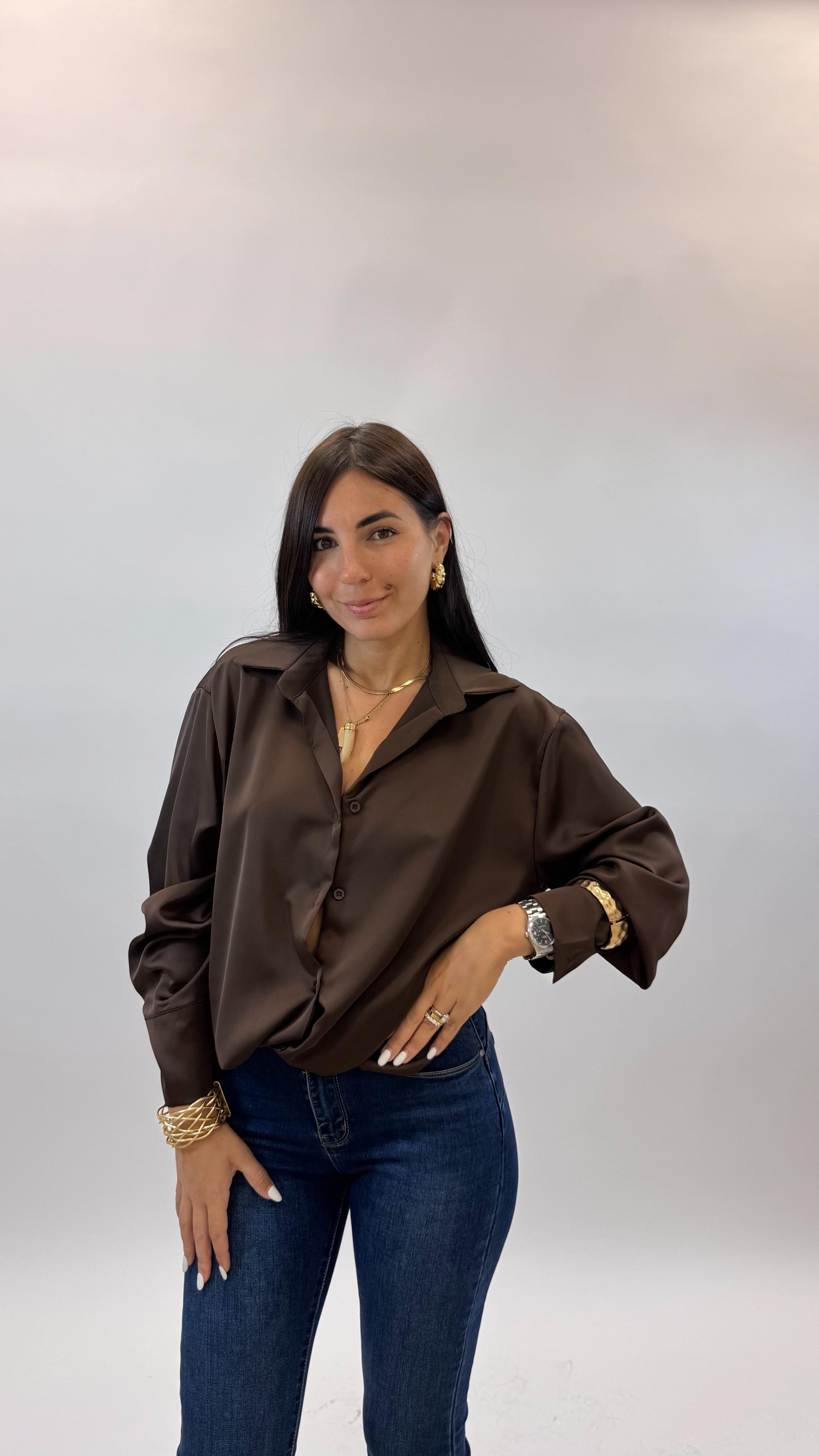 Blusa Silk Choco