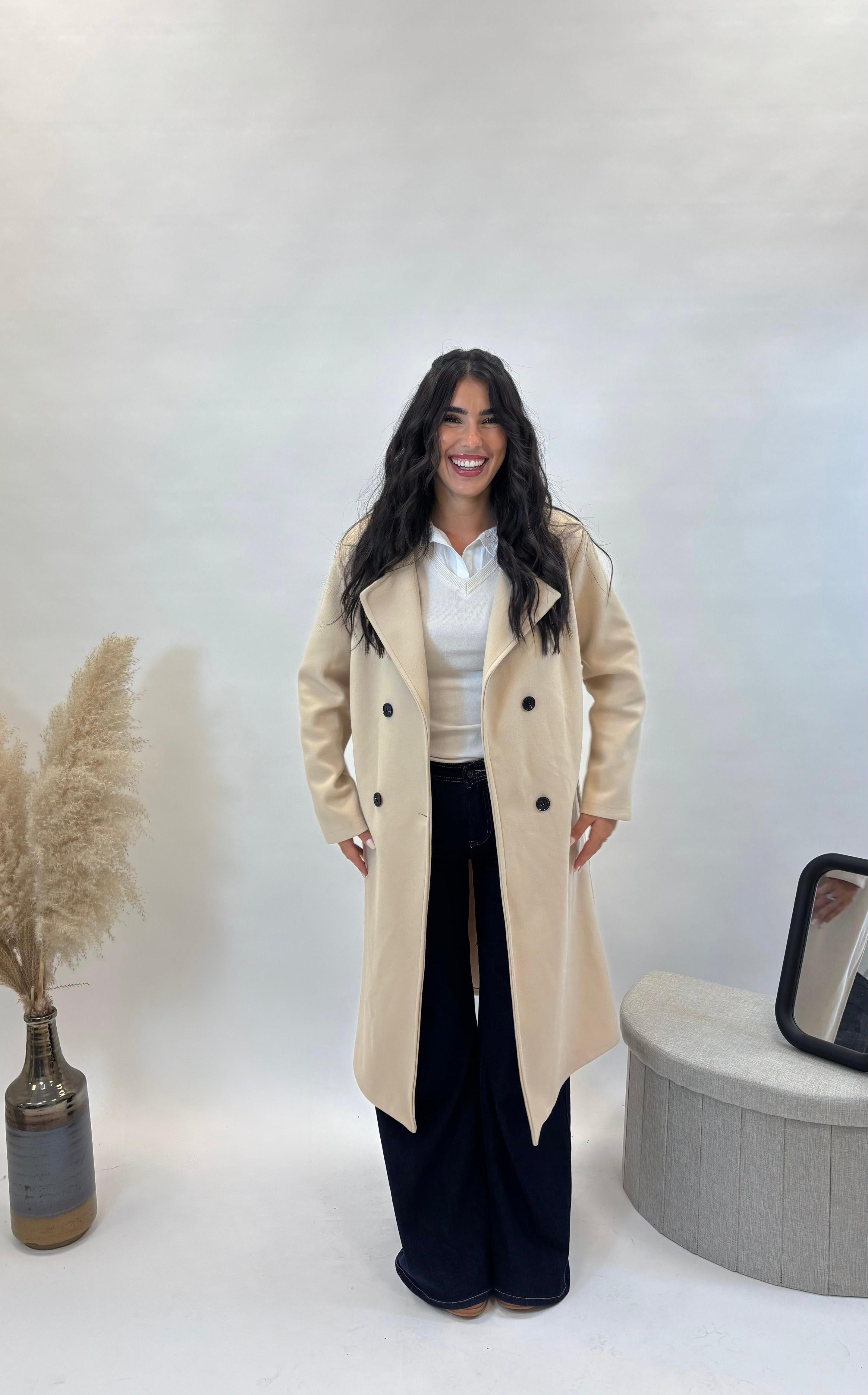 Coat BE YOU con Cinta Burro