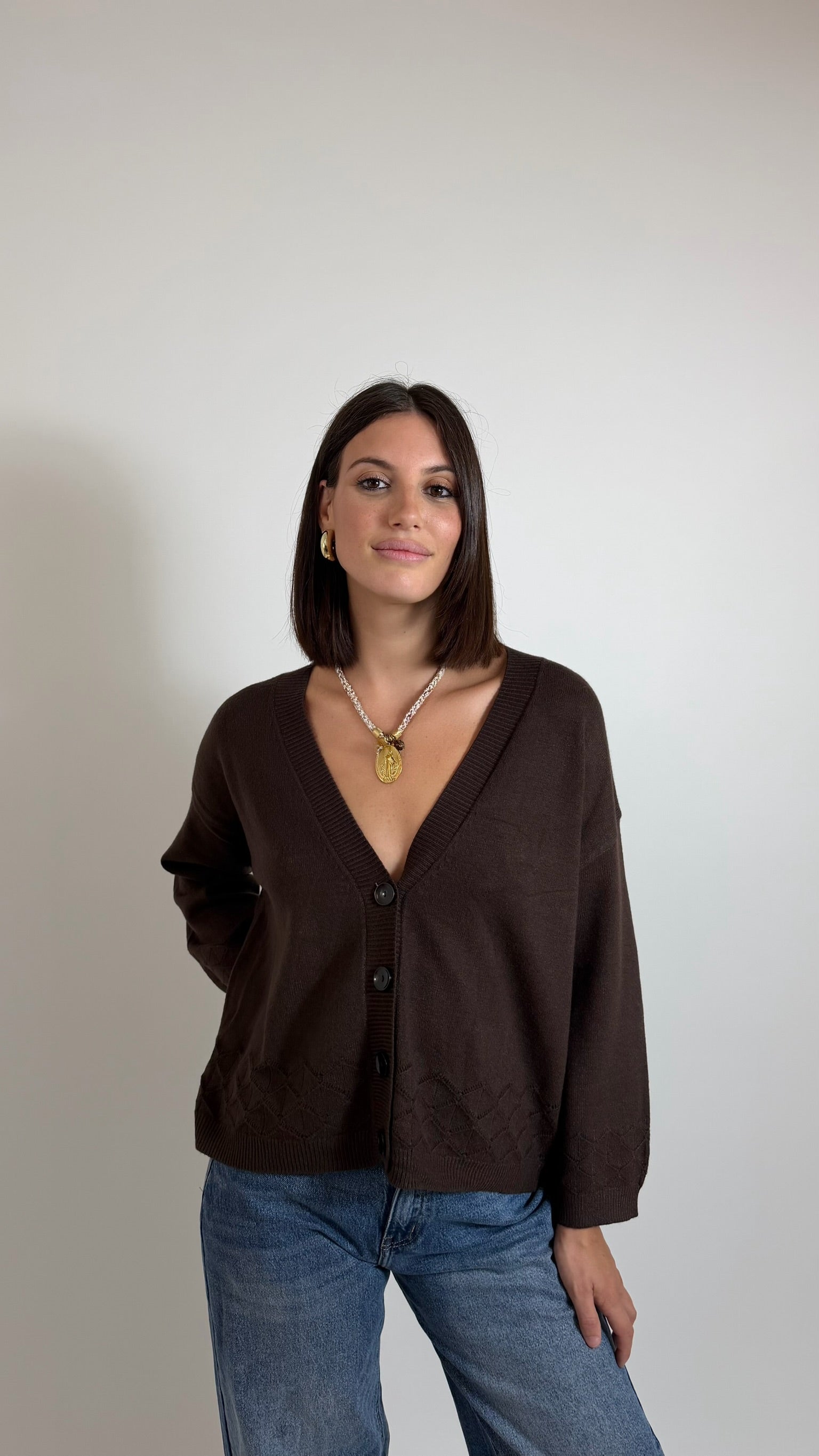 Cardigan Diamond Choco