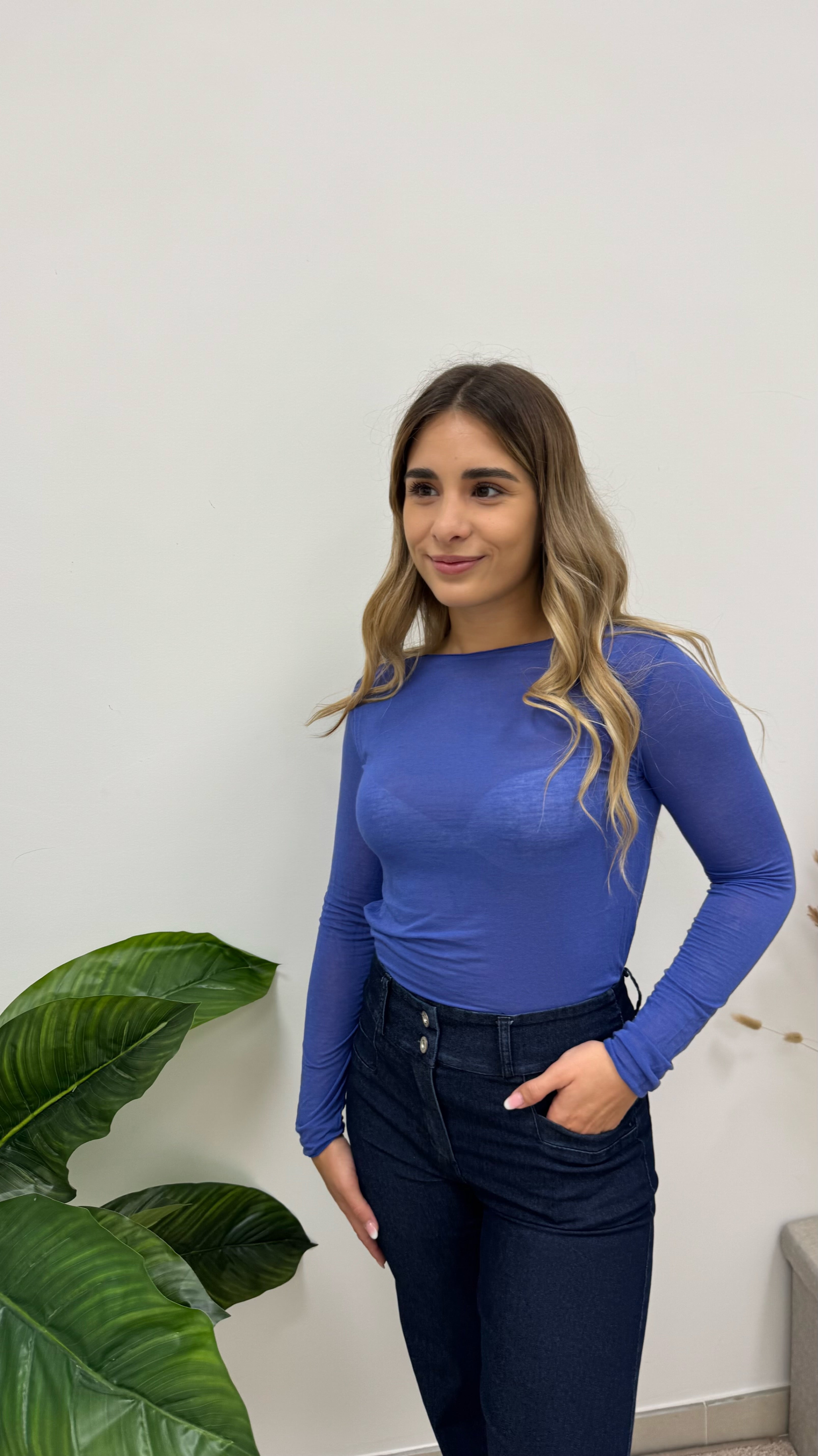 Maglia Cashmere Blu Royal