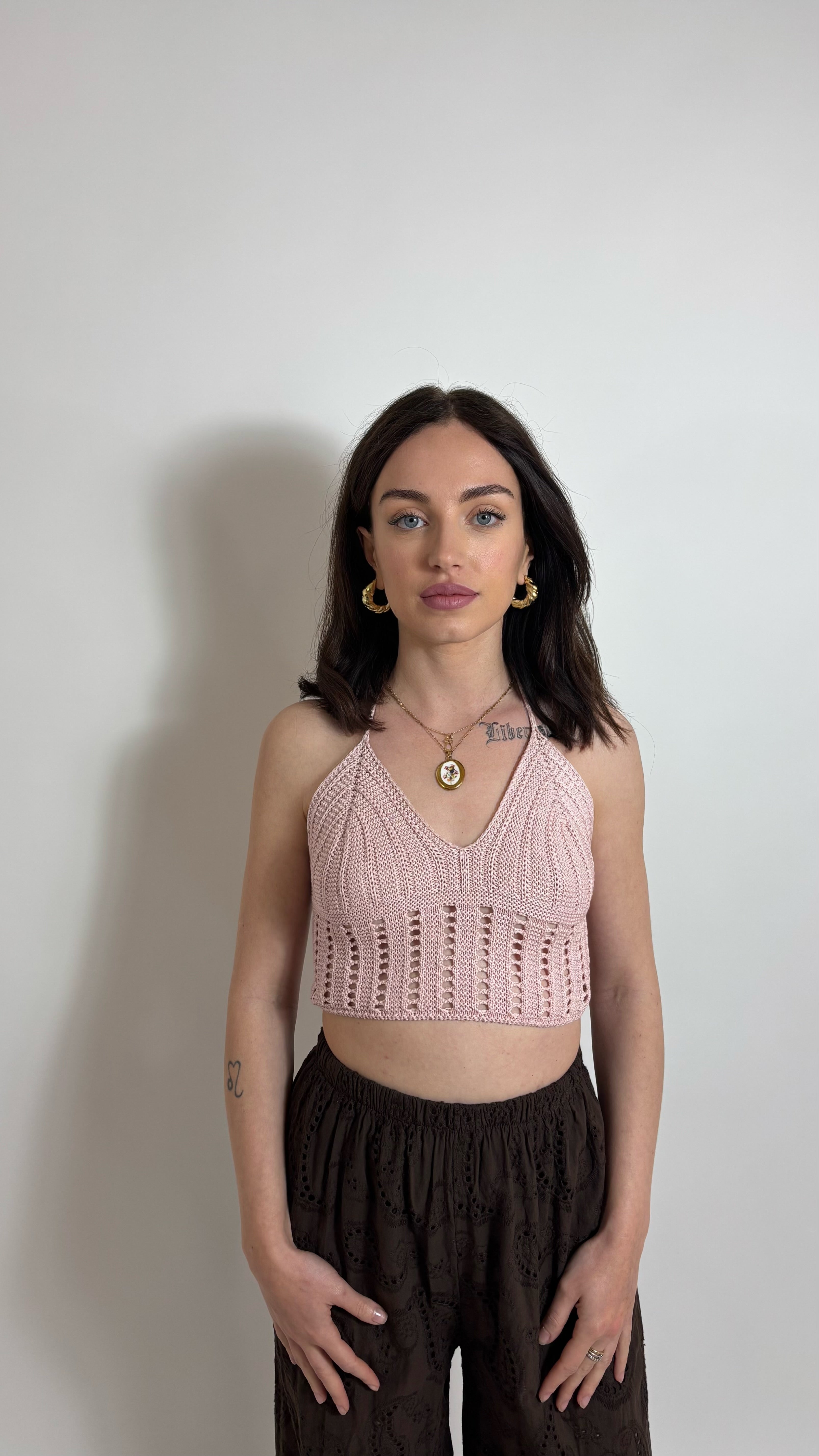 Top Crochet Amalfi Rosa