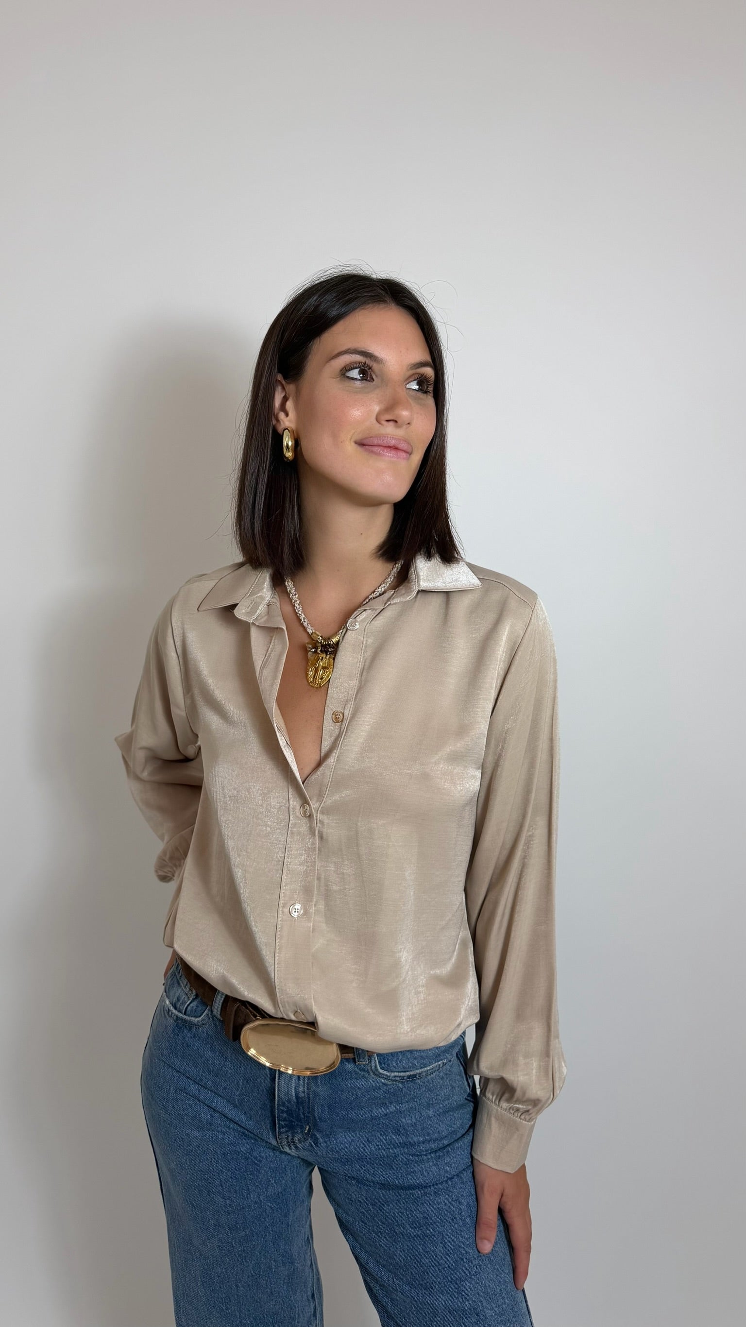 Camicia Basic Fluid Nude