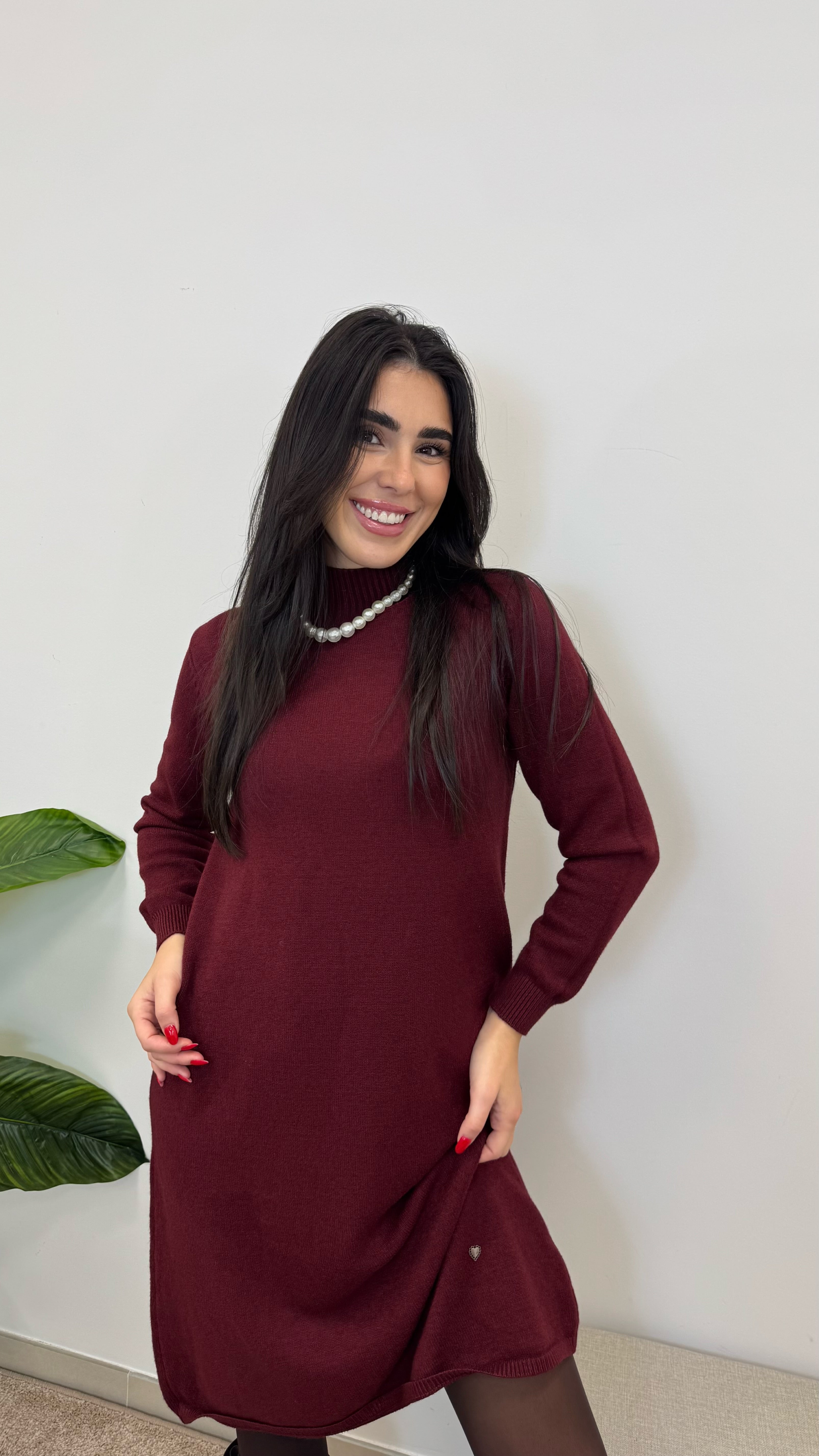 Abito Soft Touch Burgundy