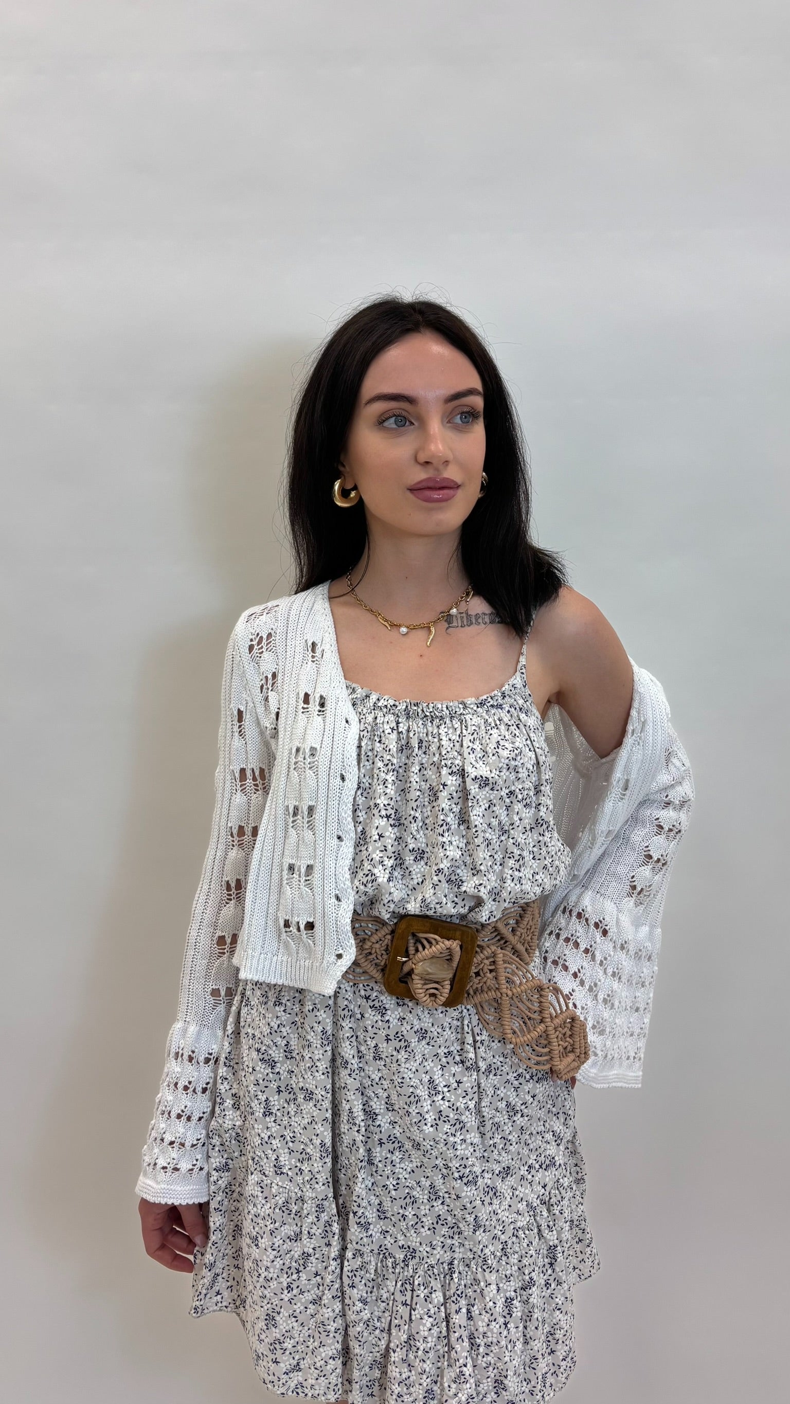 Mini Dress Bloom Bianco