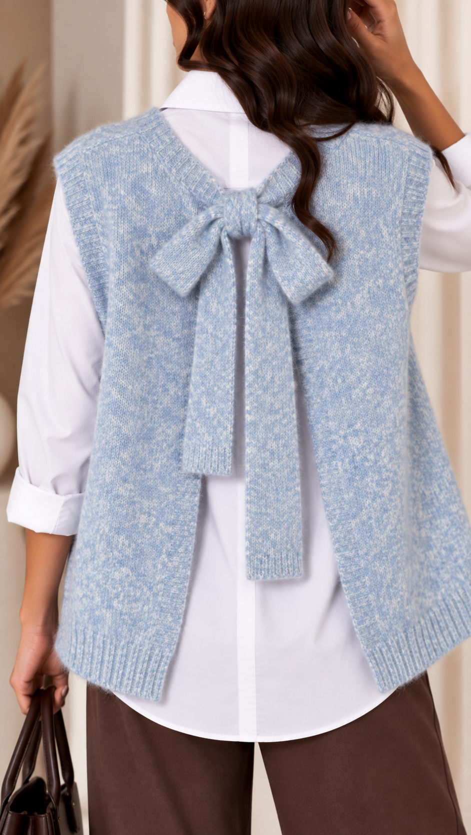 Gilet Bow Back Sky