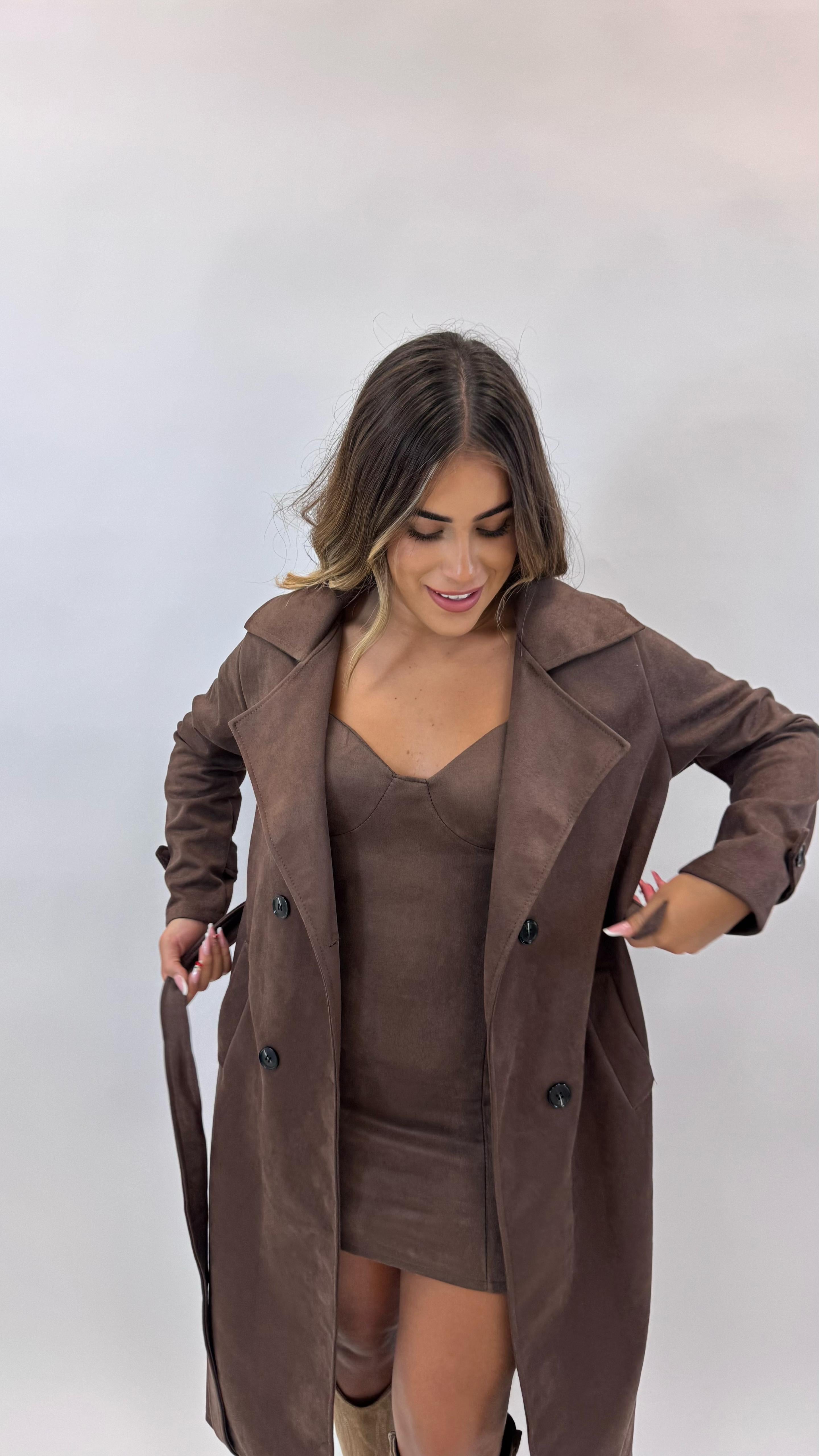 Minidress Suede Bretella