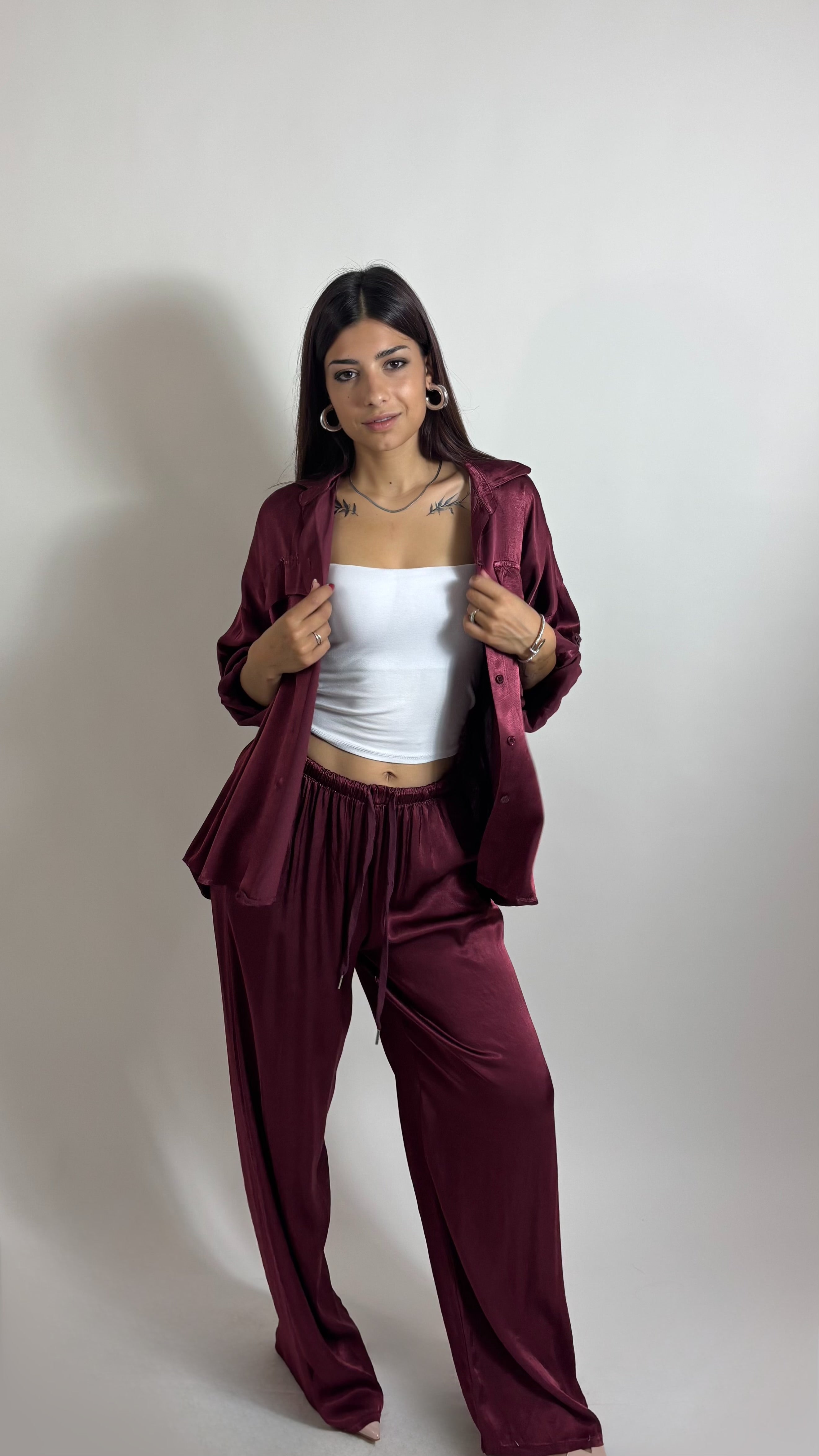 Set Soft Satin Burgundy