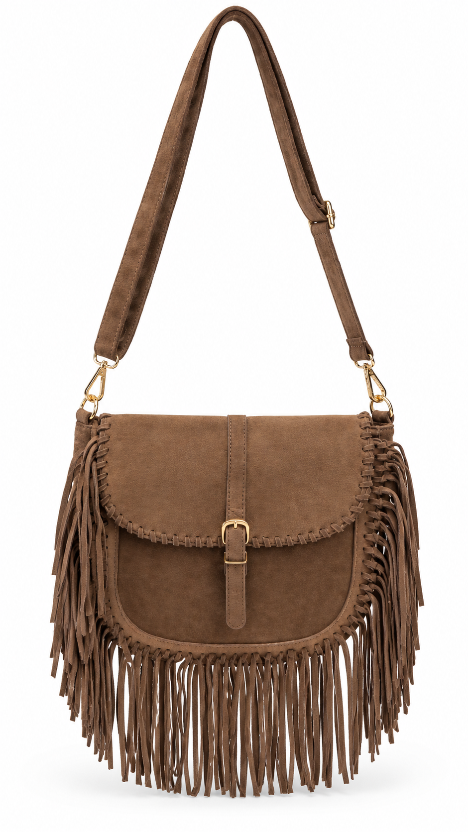 Borsa Tracolla Suede Frange
