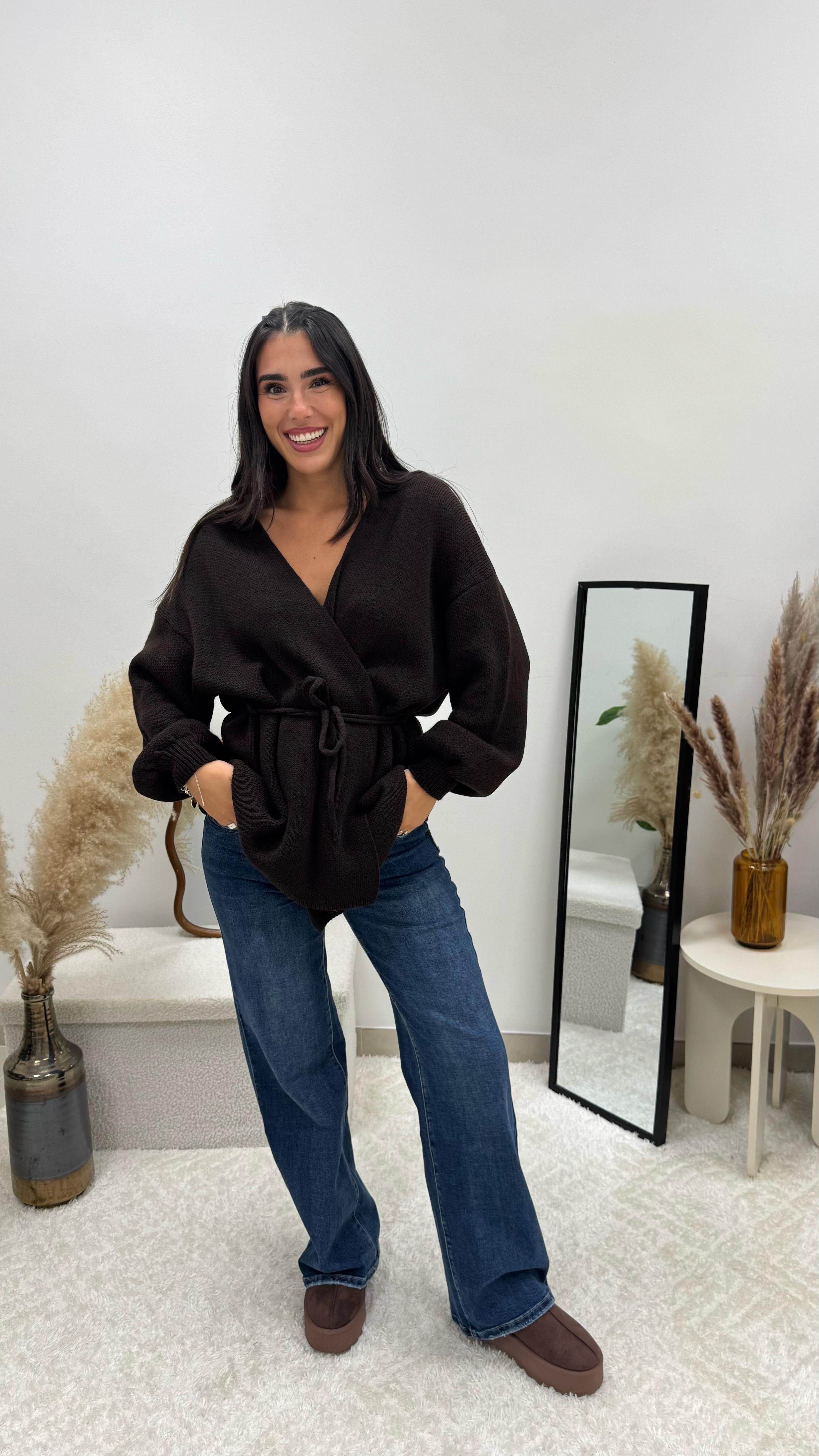 Cardigan Incrociatina Choco