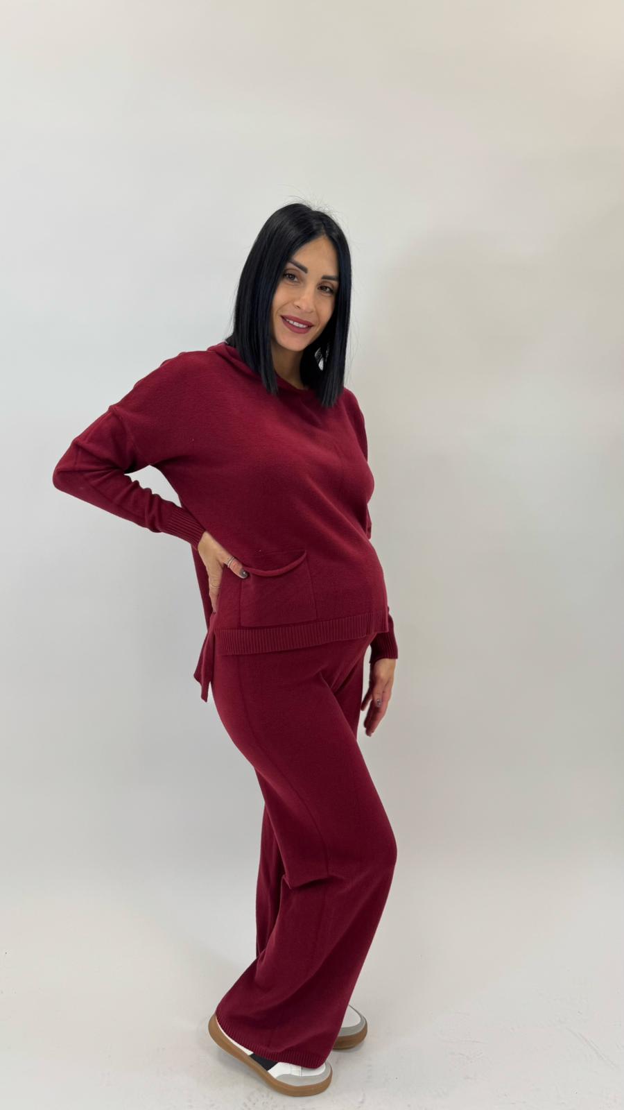 Sporty Set Maglina Morbida Burgundy