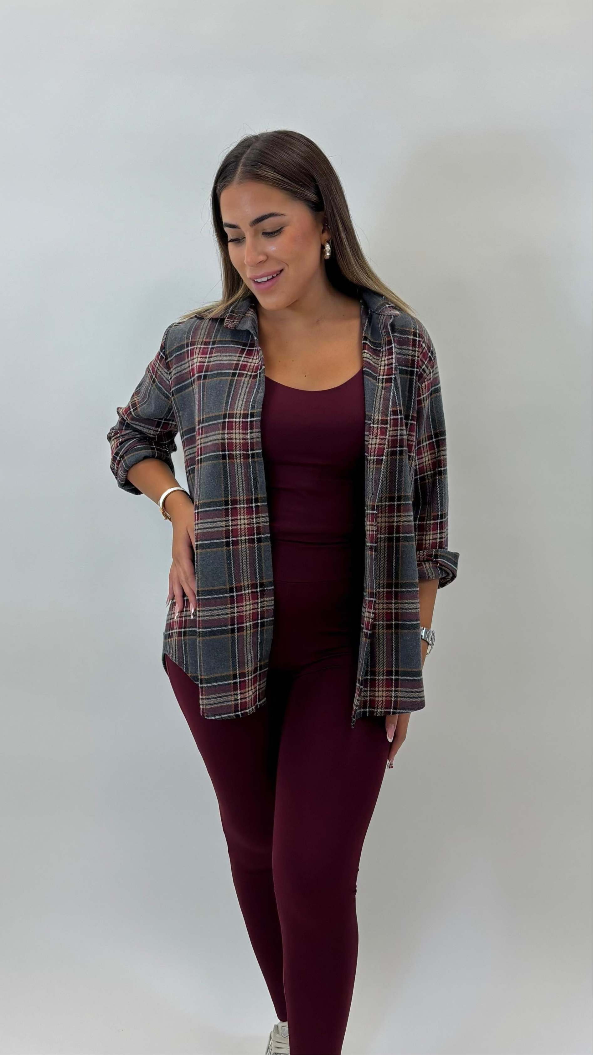 Camicia Over Burgundy