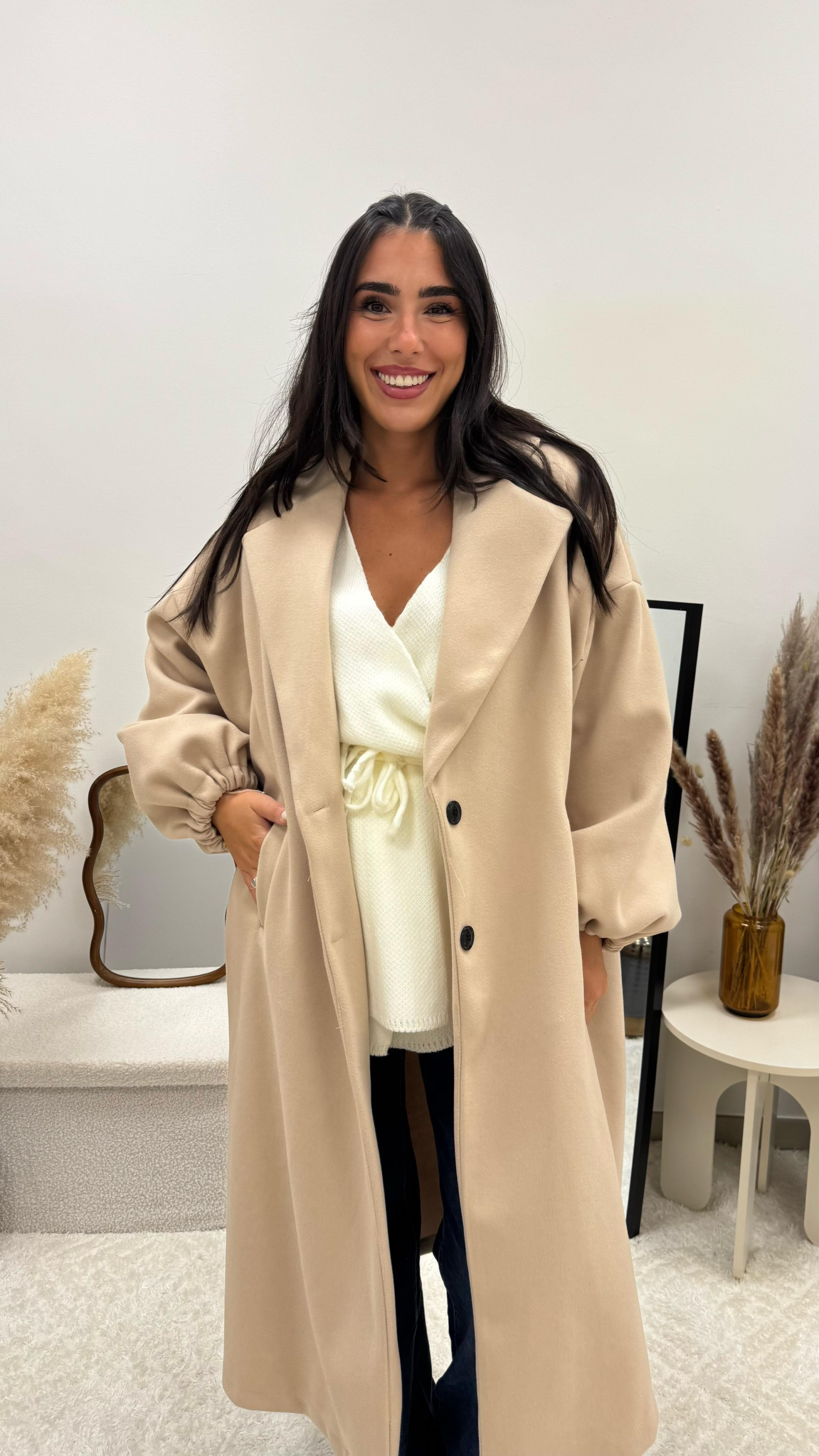 Balloon Coat Ecru