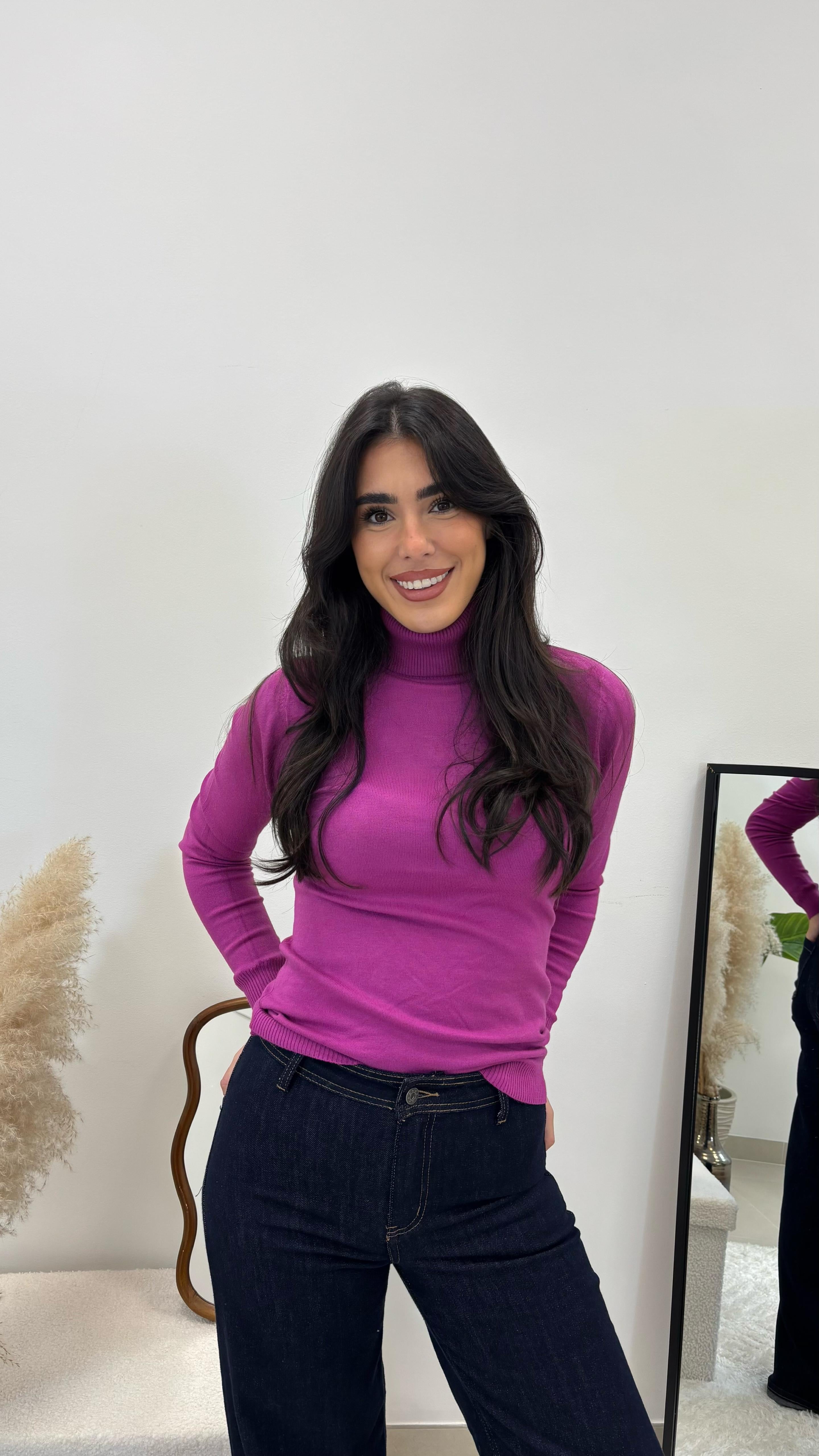 Pull Be You Collo Alto Ciclamino