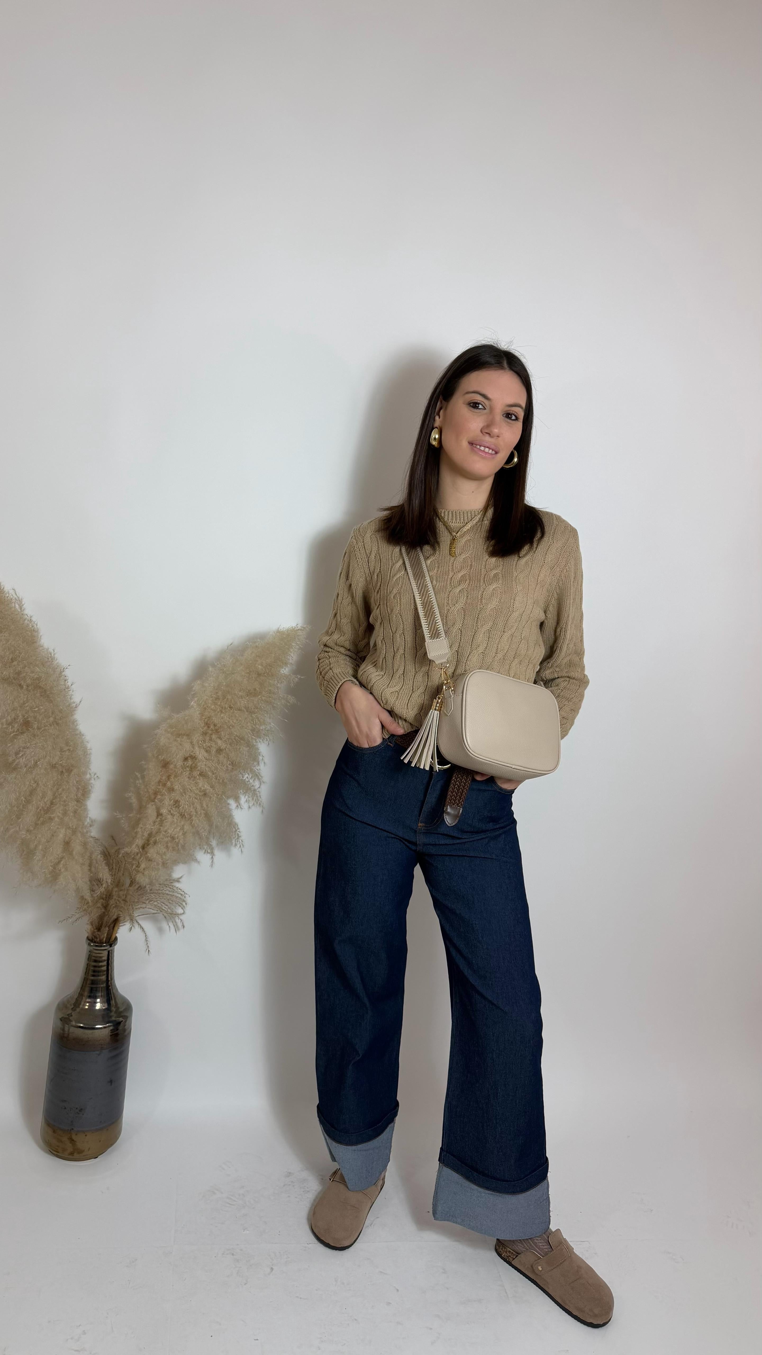 Pantalone Risvolto Chambray