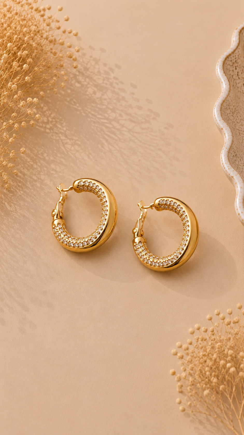 Orecchini Crystal Hoop