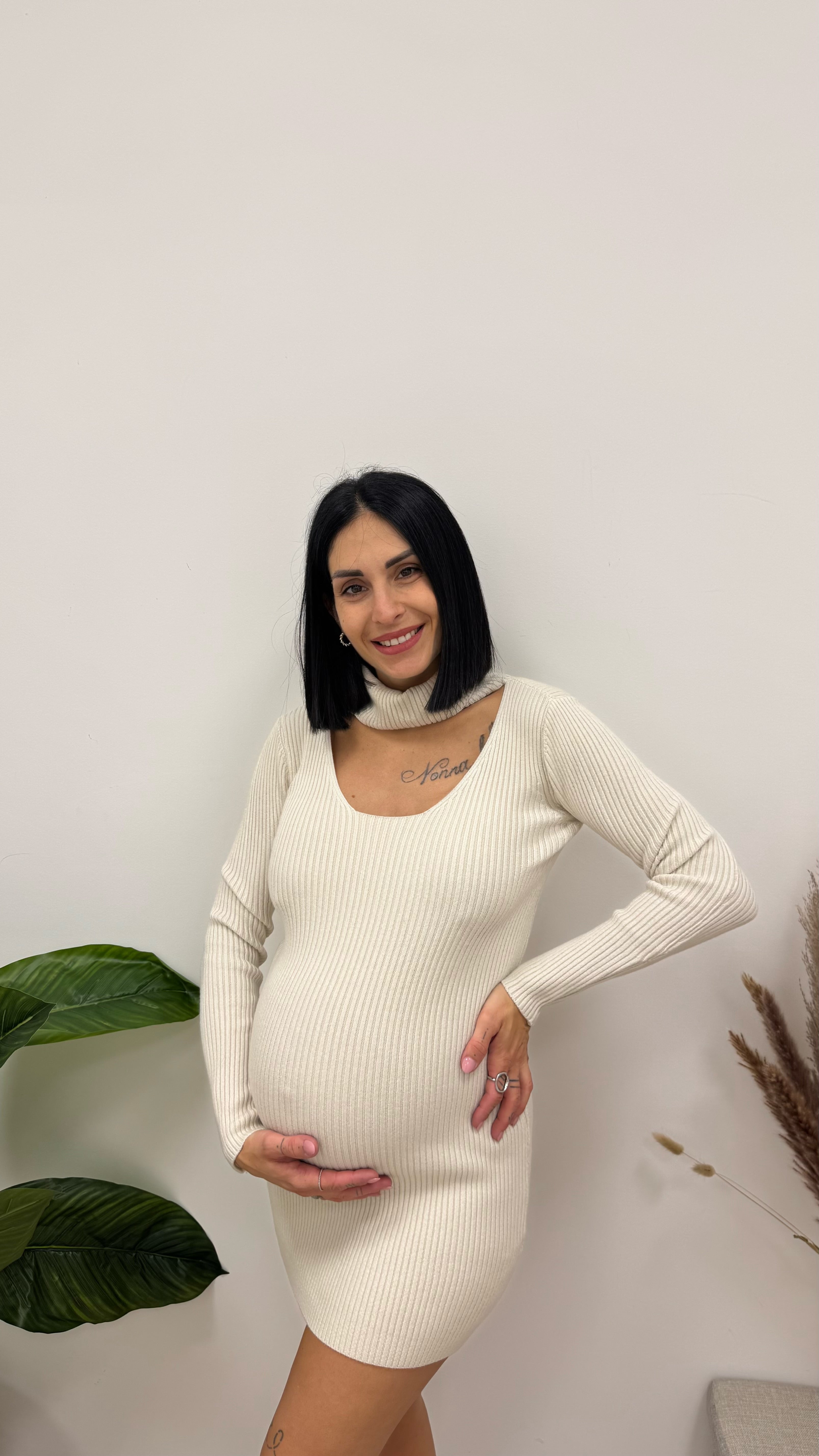 Abito Chocker Touch Burro