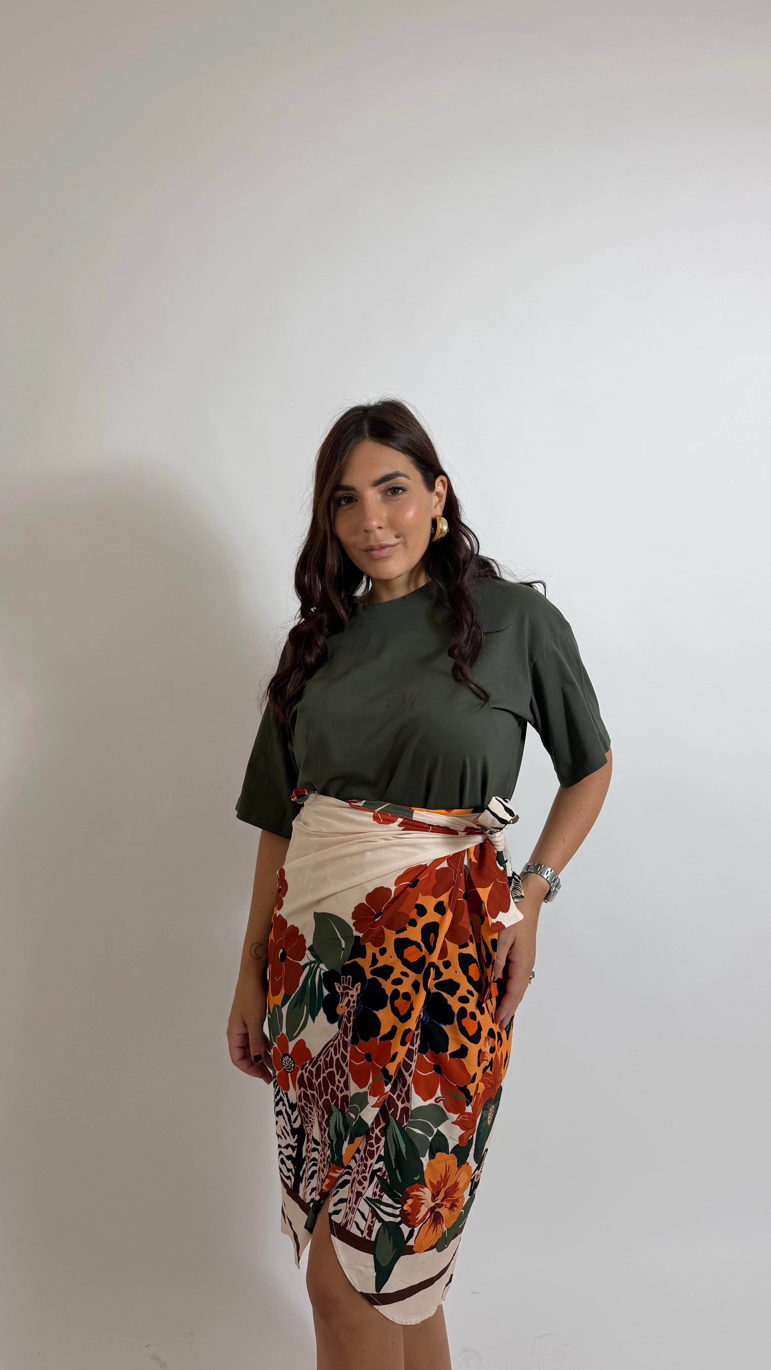 Gonna Pareo Midi Kenya White