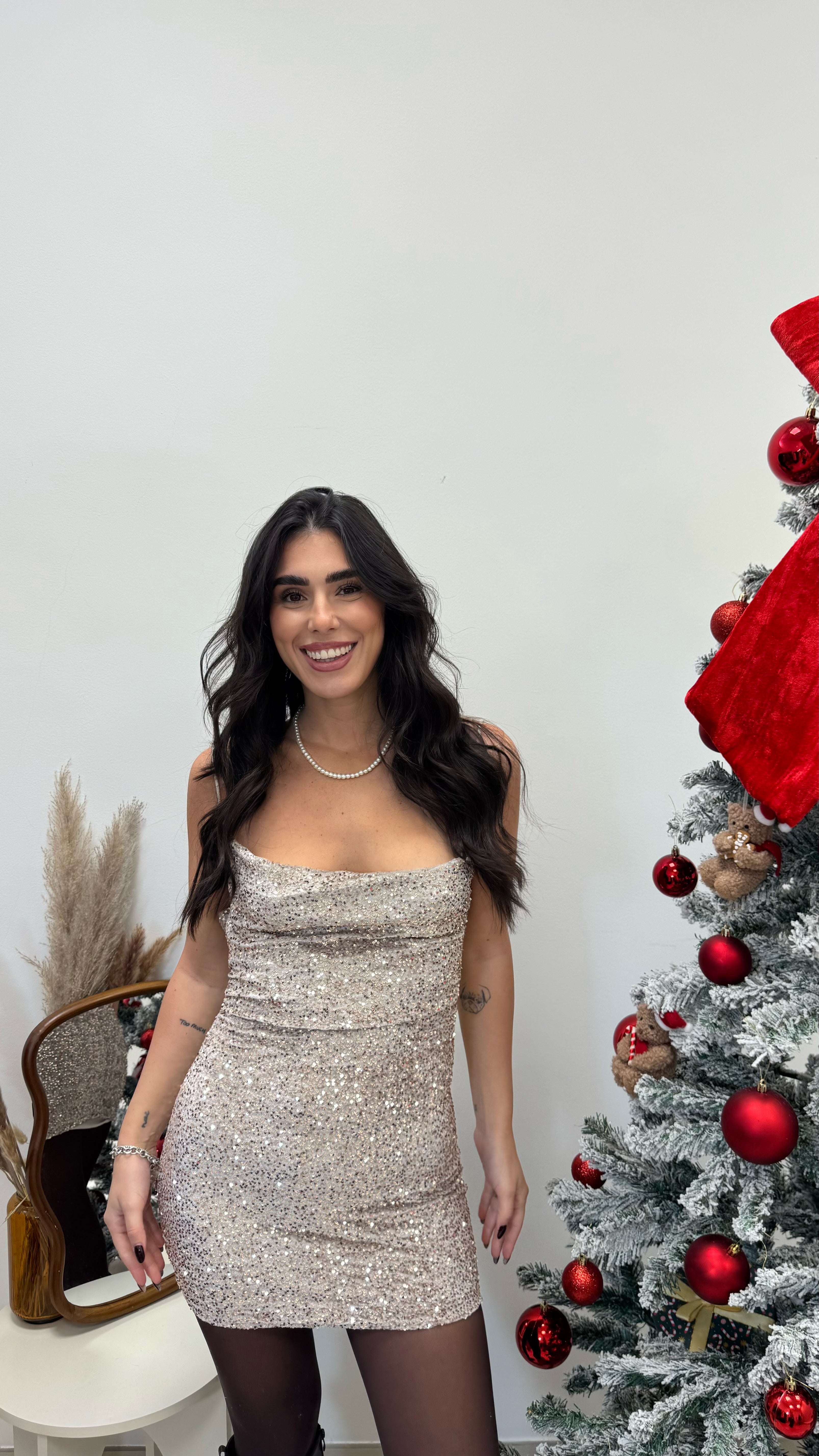 🥂Abito Velvet Shine Champagne