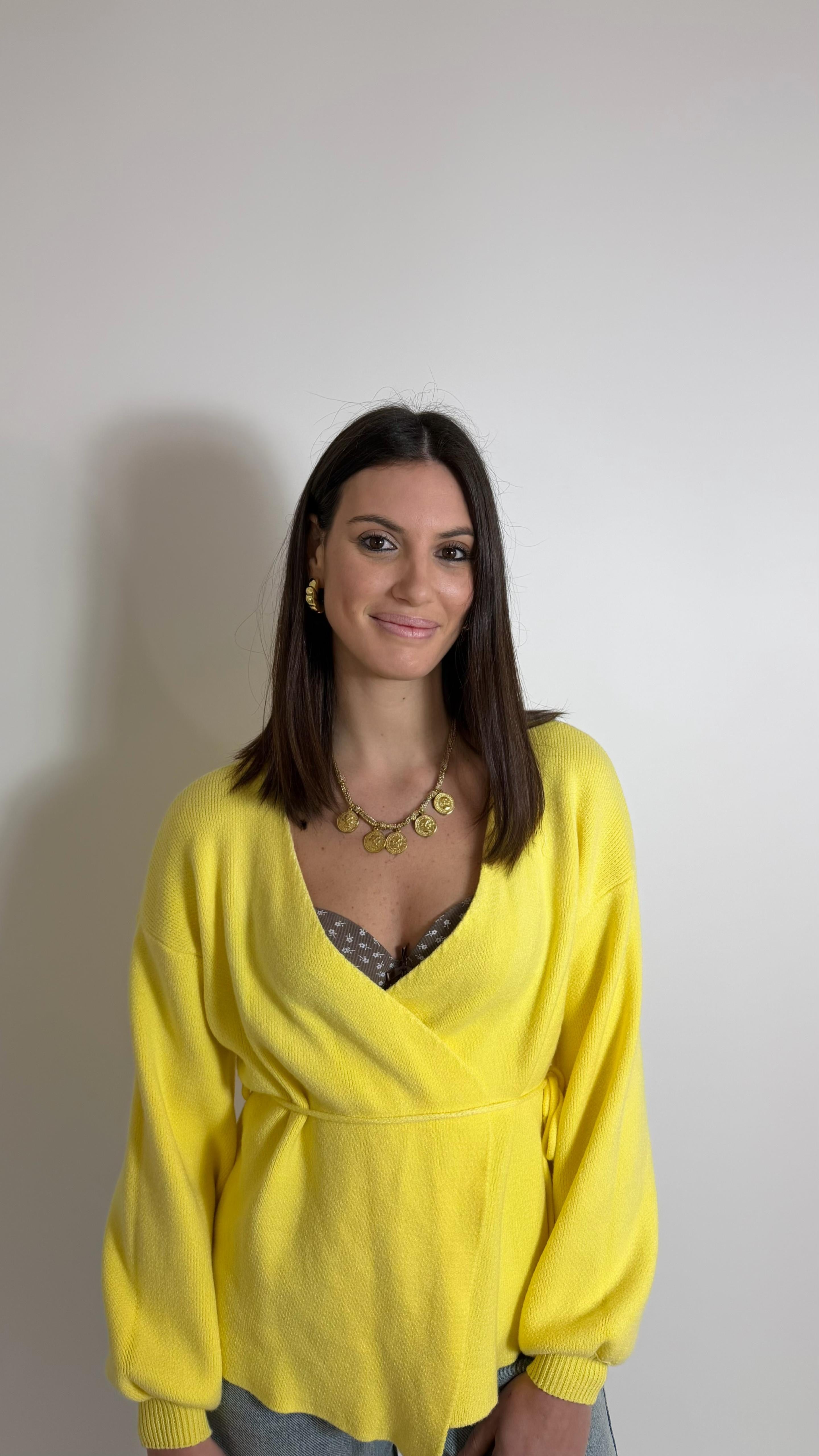 Cardigan Incrociatina Yellow