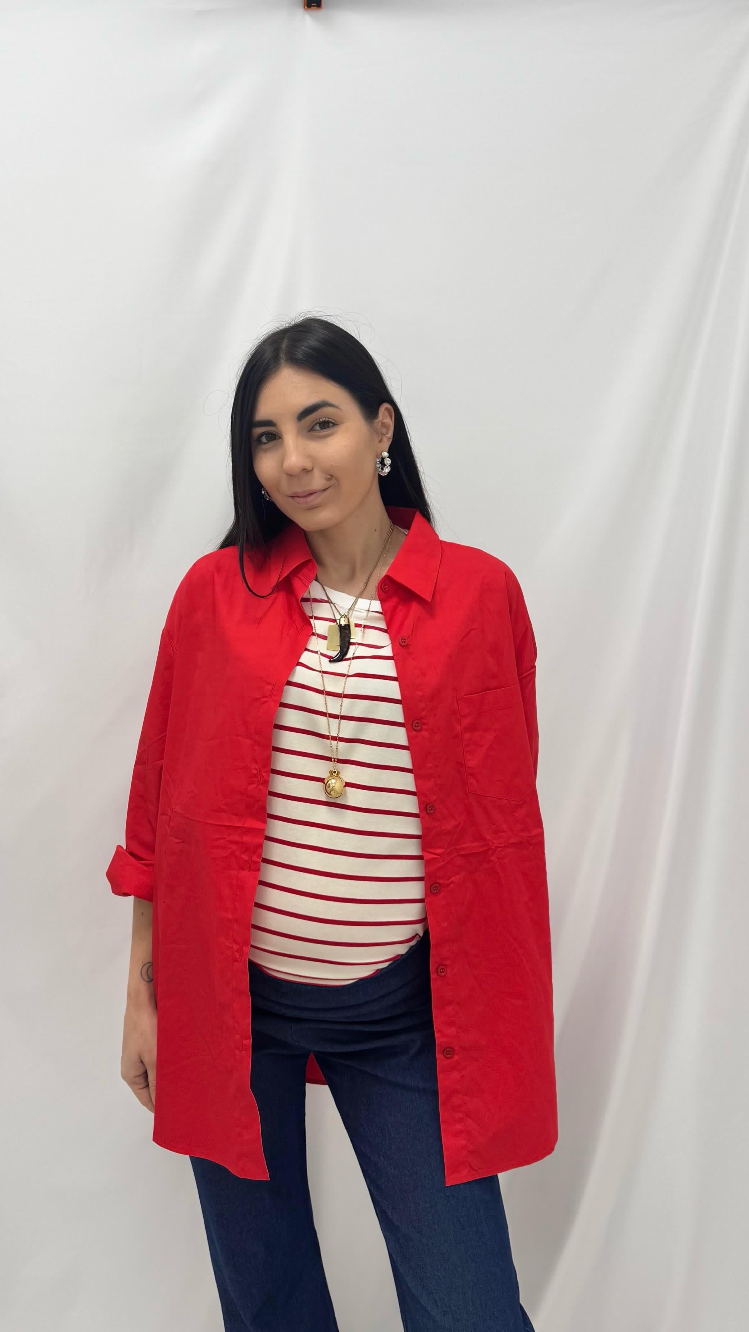 Camicia Over Rossa
