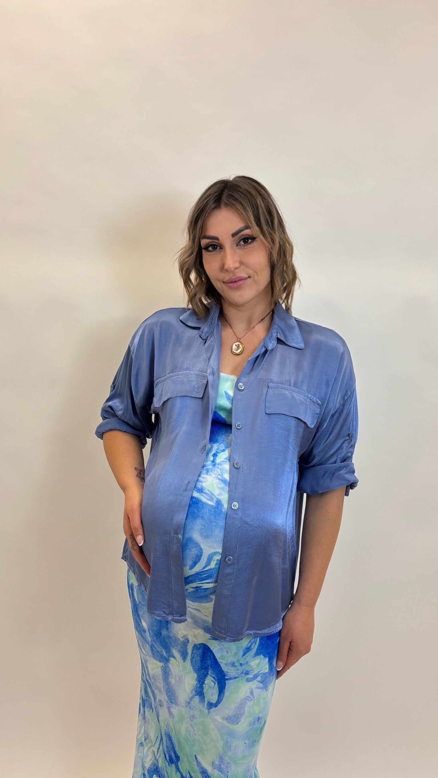 Camicia Sunset Ceruleo