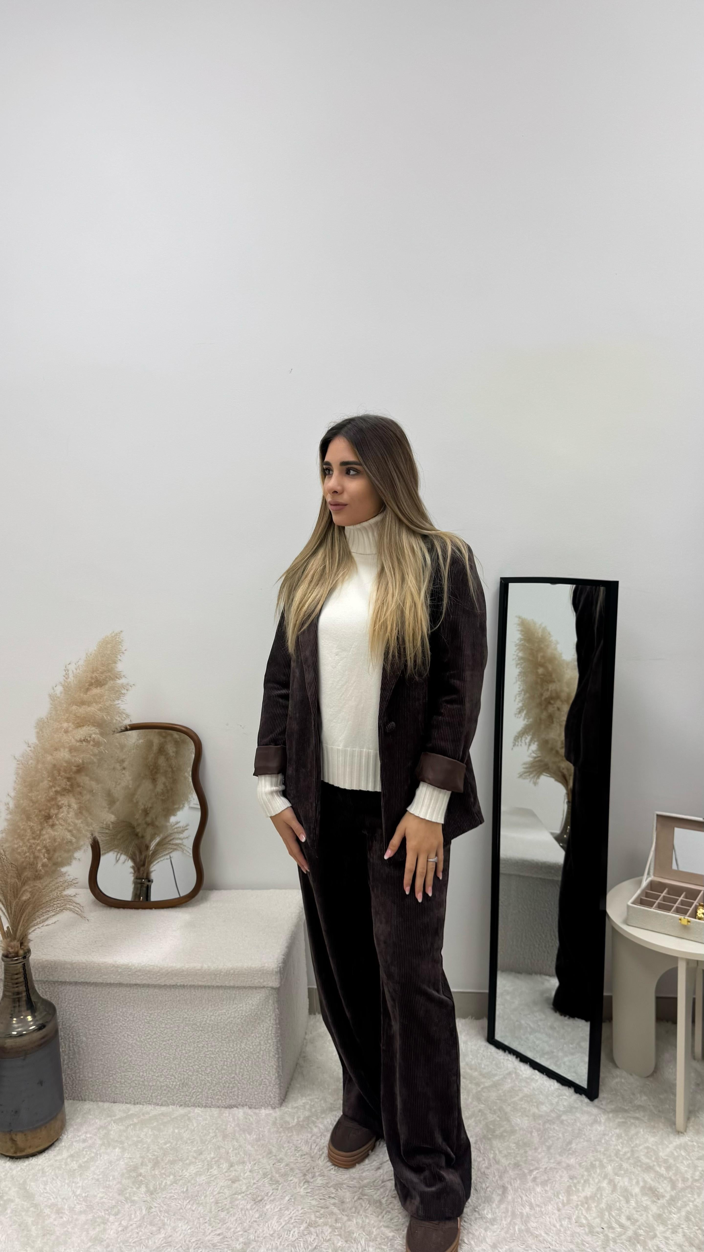 Tailleur Suede Coste Cioccolato