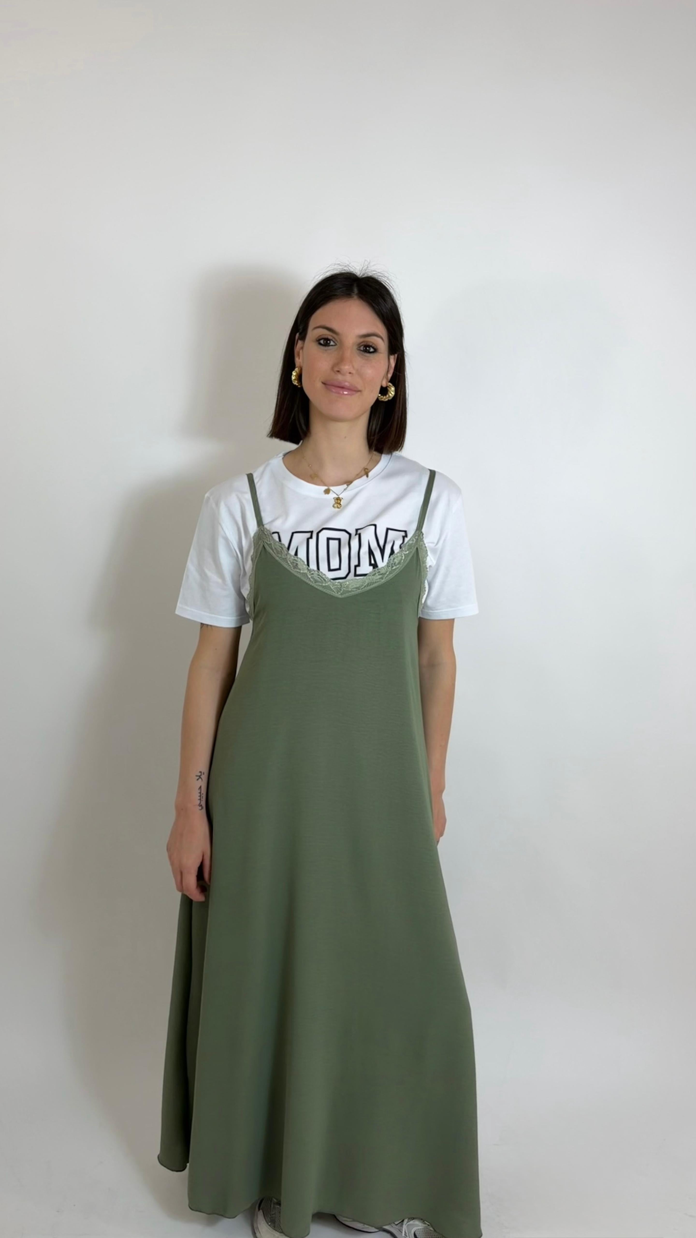 Slip Dress Verde Utility