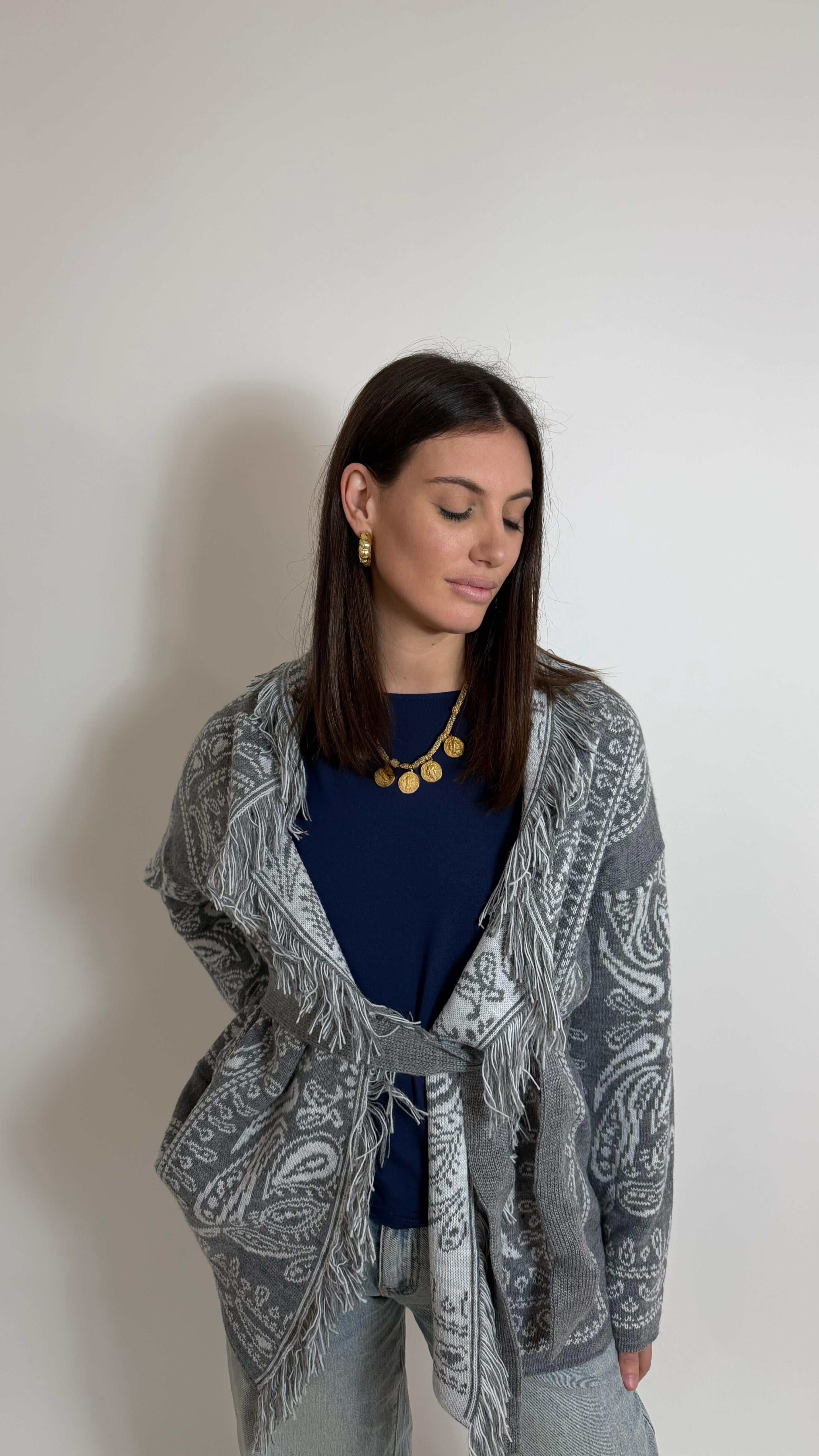 Cardigan Etnico Grey