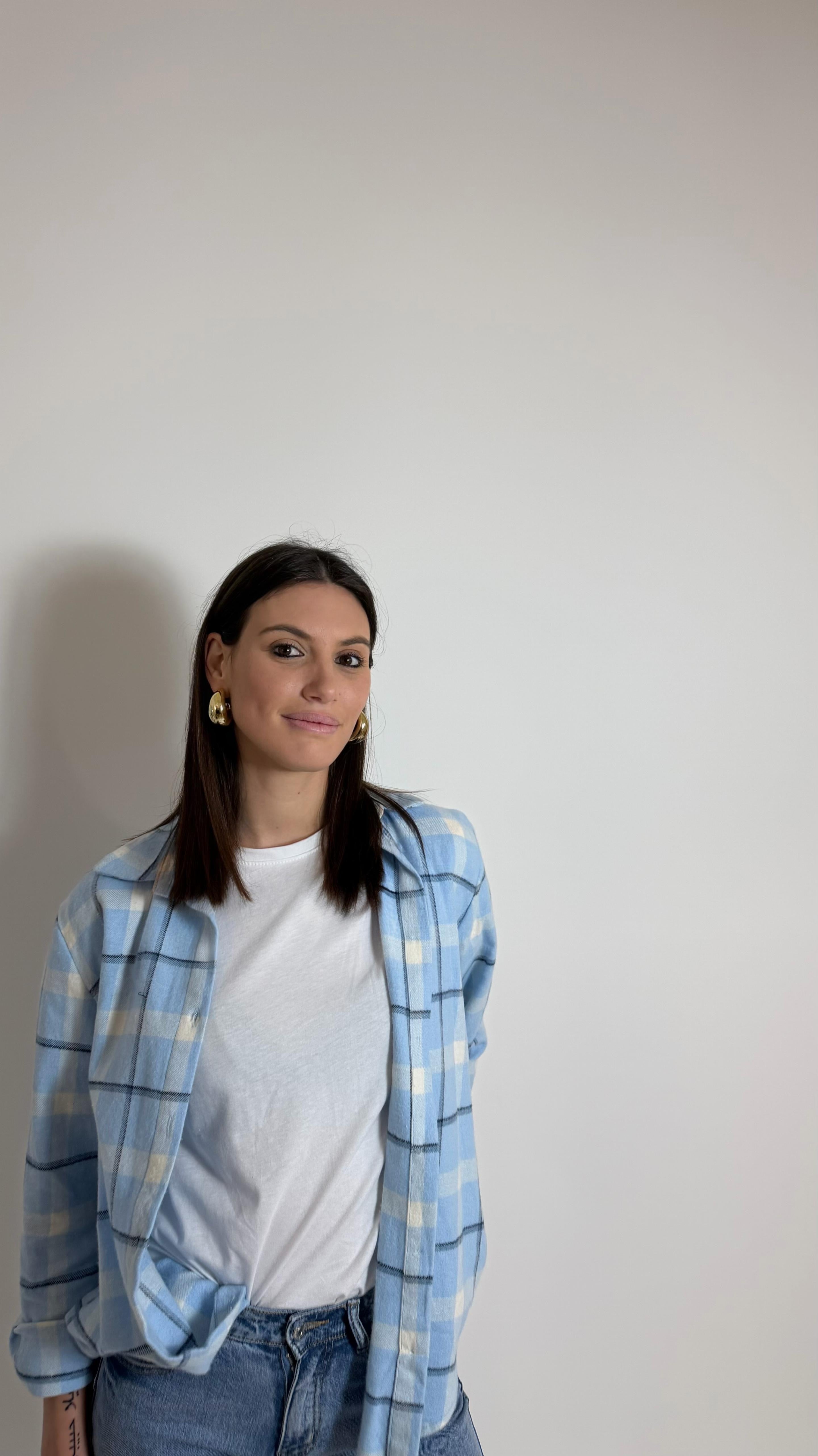 Camicia Quadri Light Sky