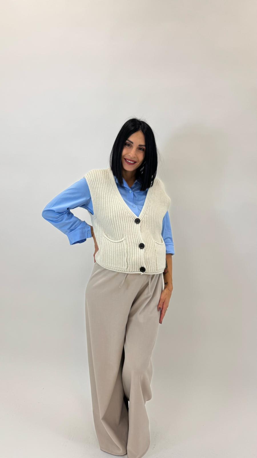 Jogger Tessuto Classico Tortora