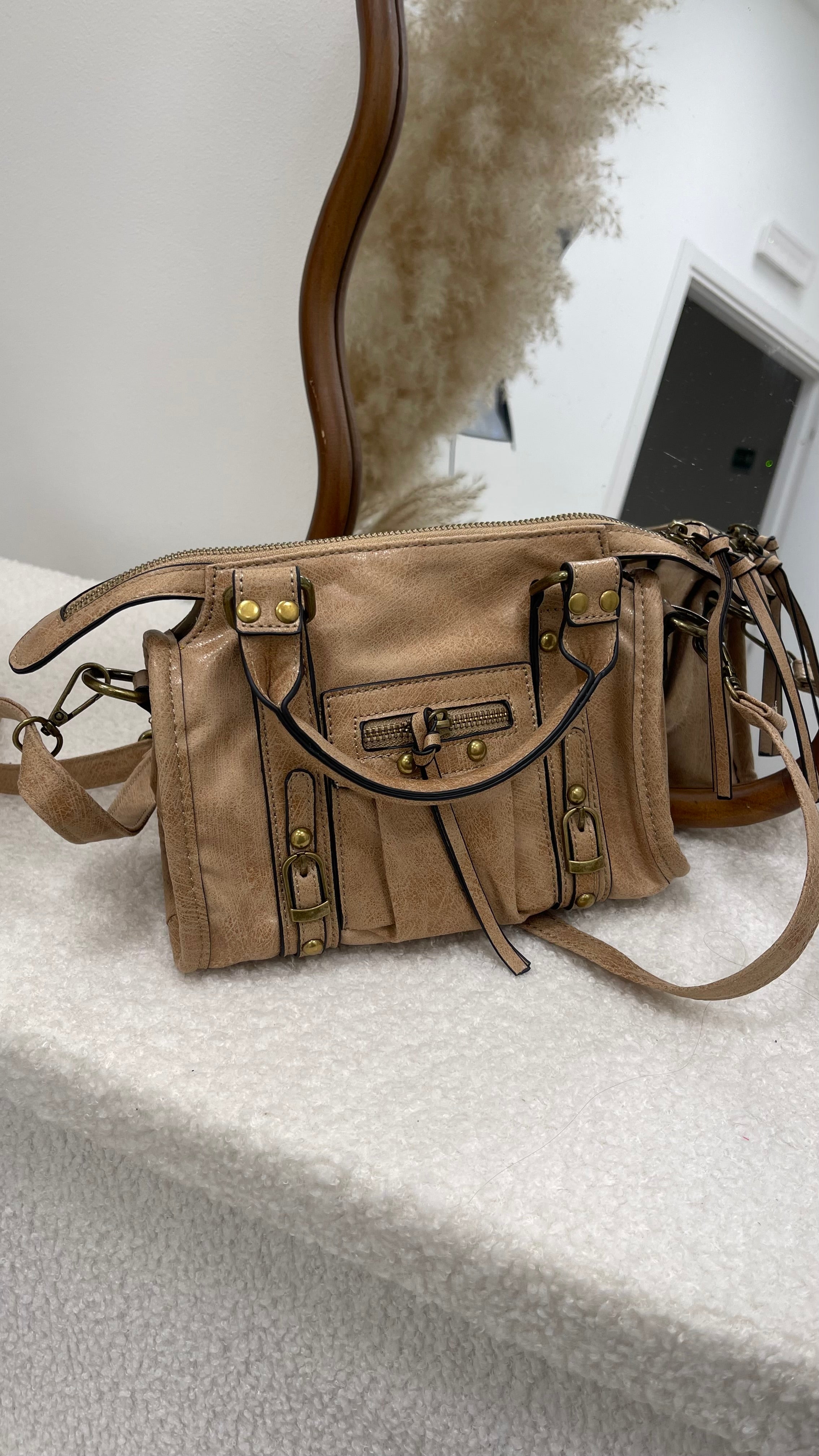 Mini CityBag Vernice Nocciola