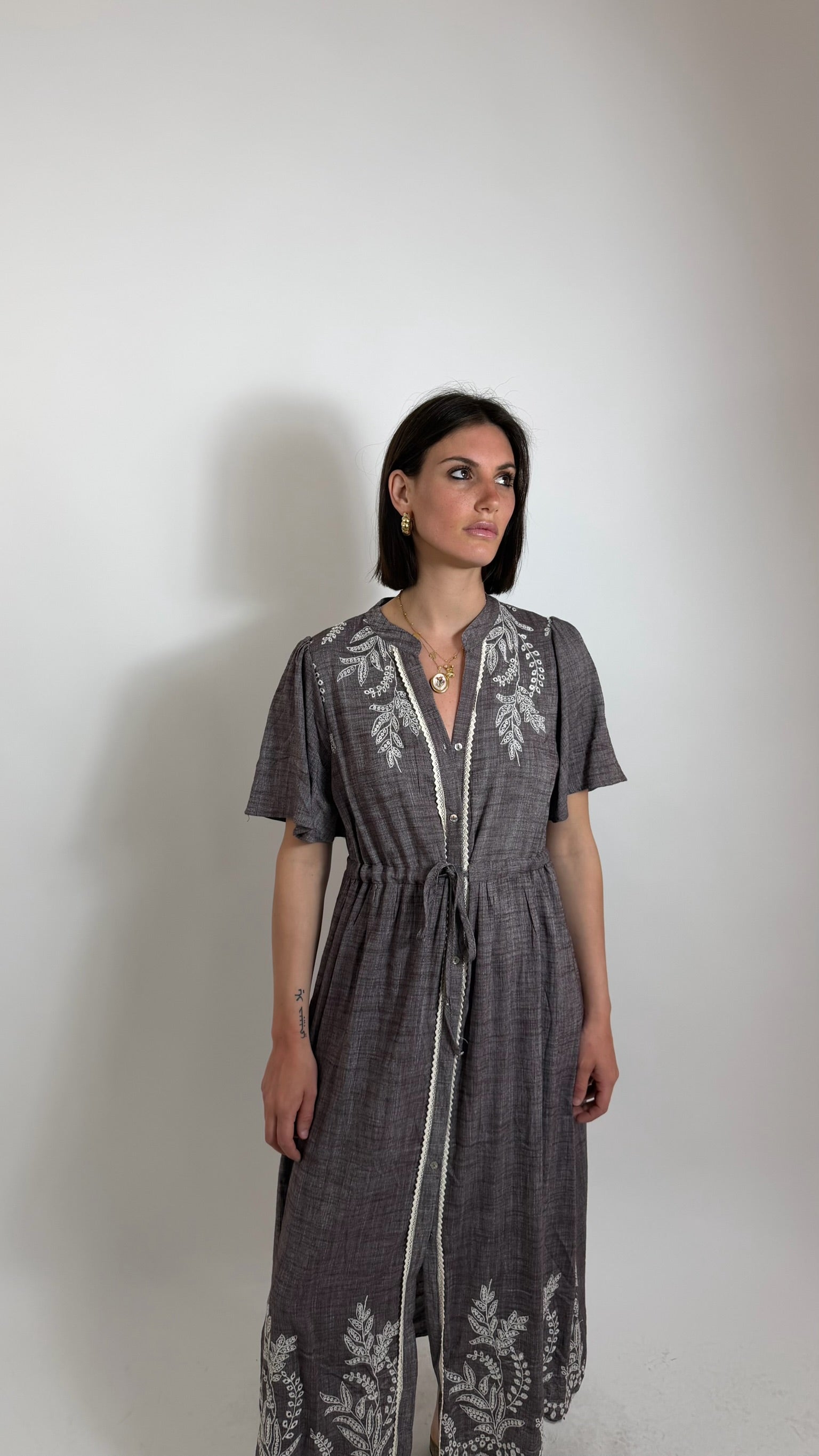 Maxi Dress Lino Choco