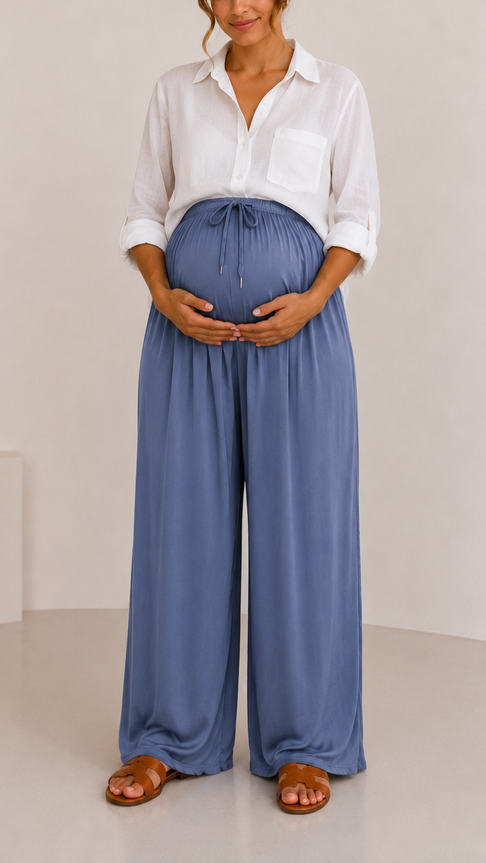 Pantalone Silk Indaco