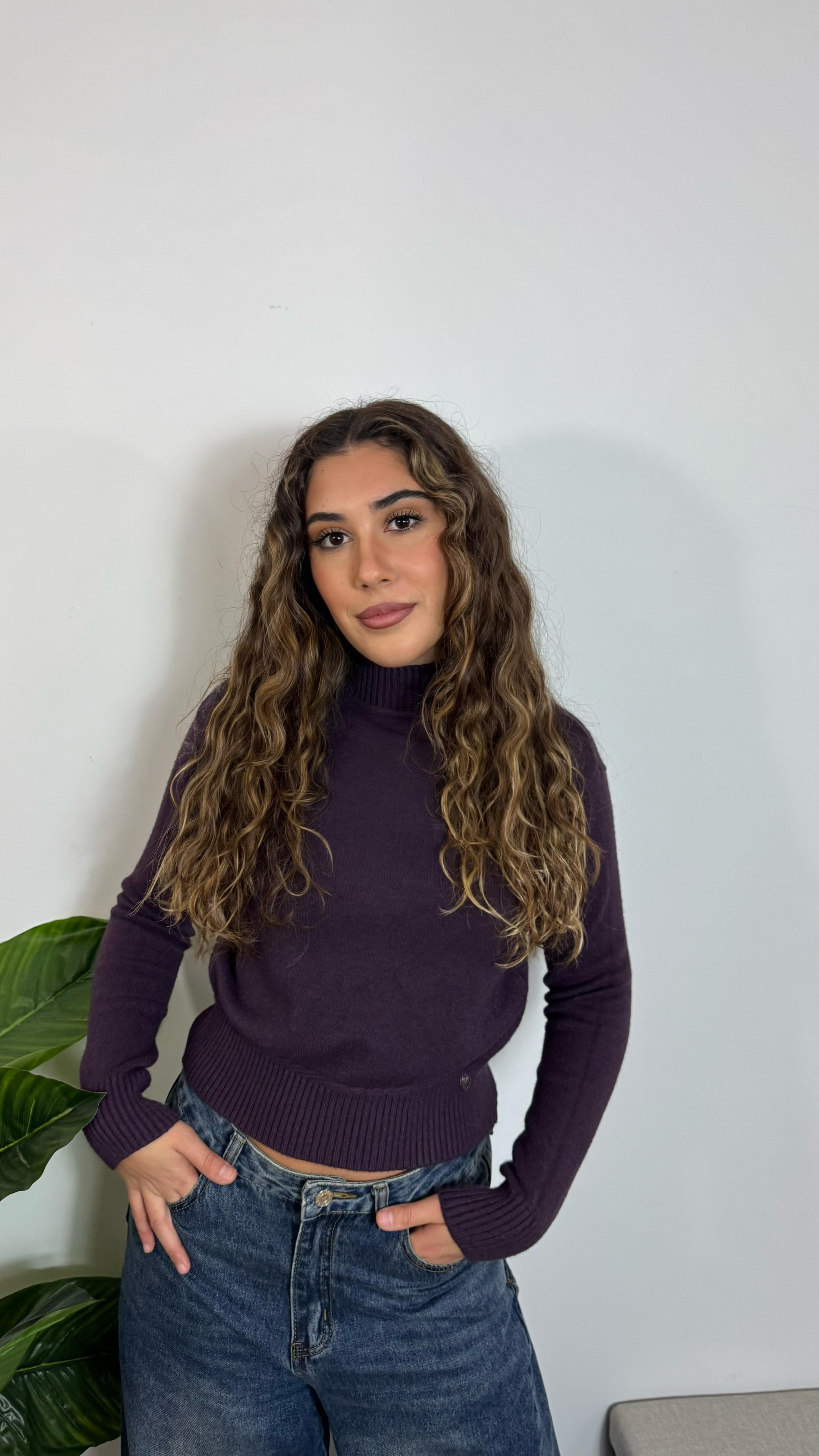 Pull Cozy Rib Prugna