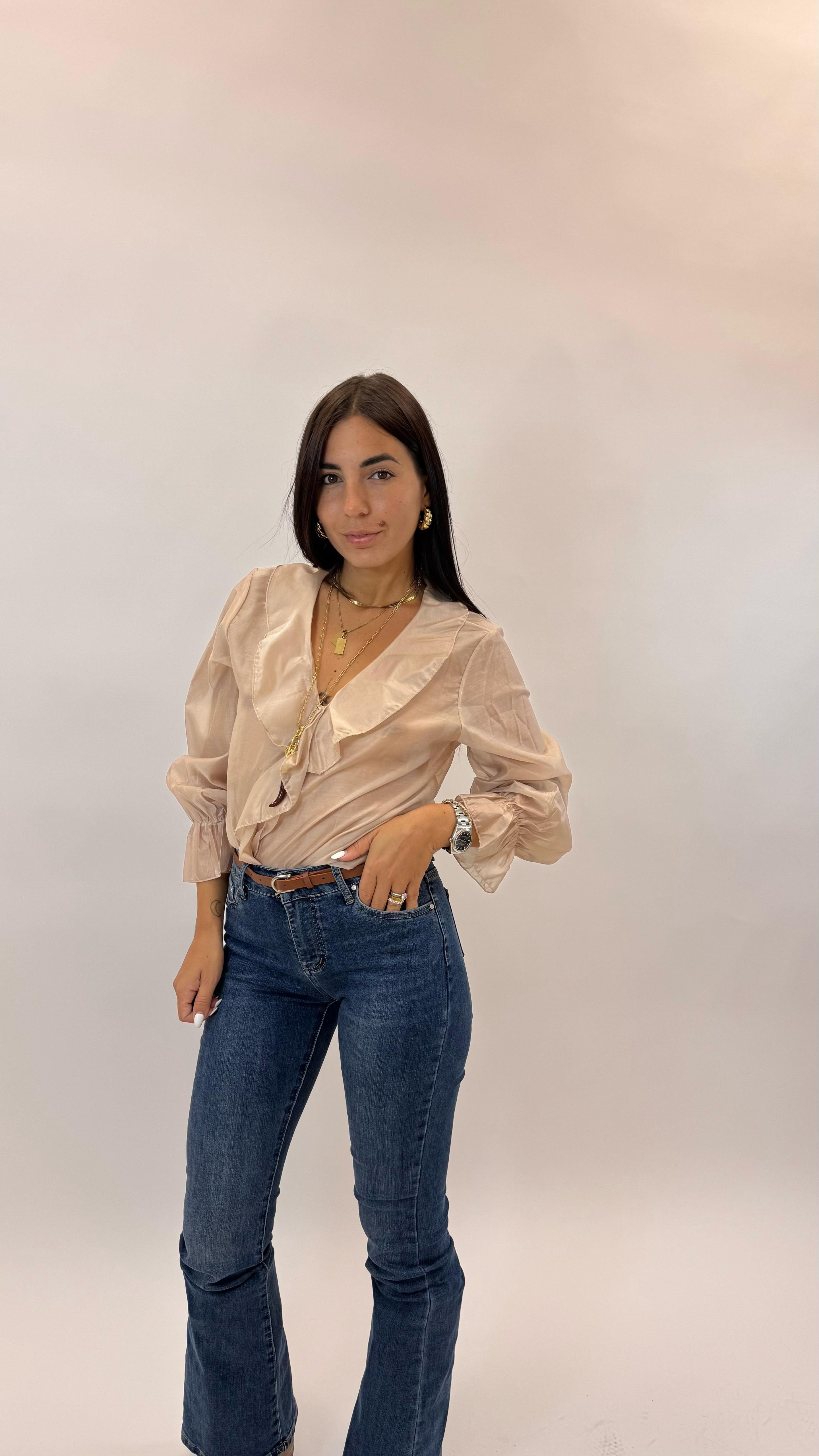 Jeans Zampa Lavaggio Medio Cinta Inclusa